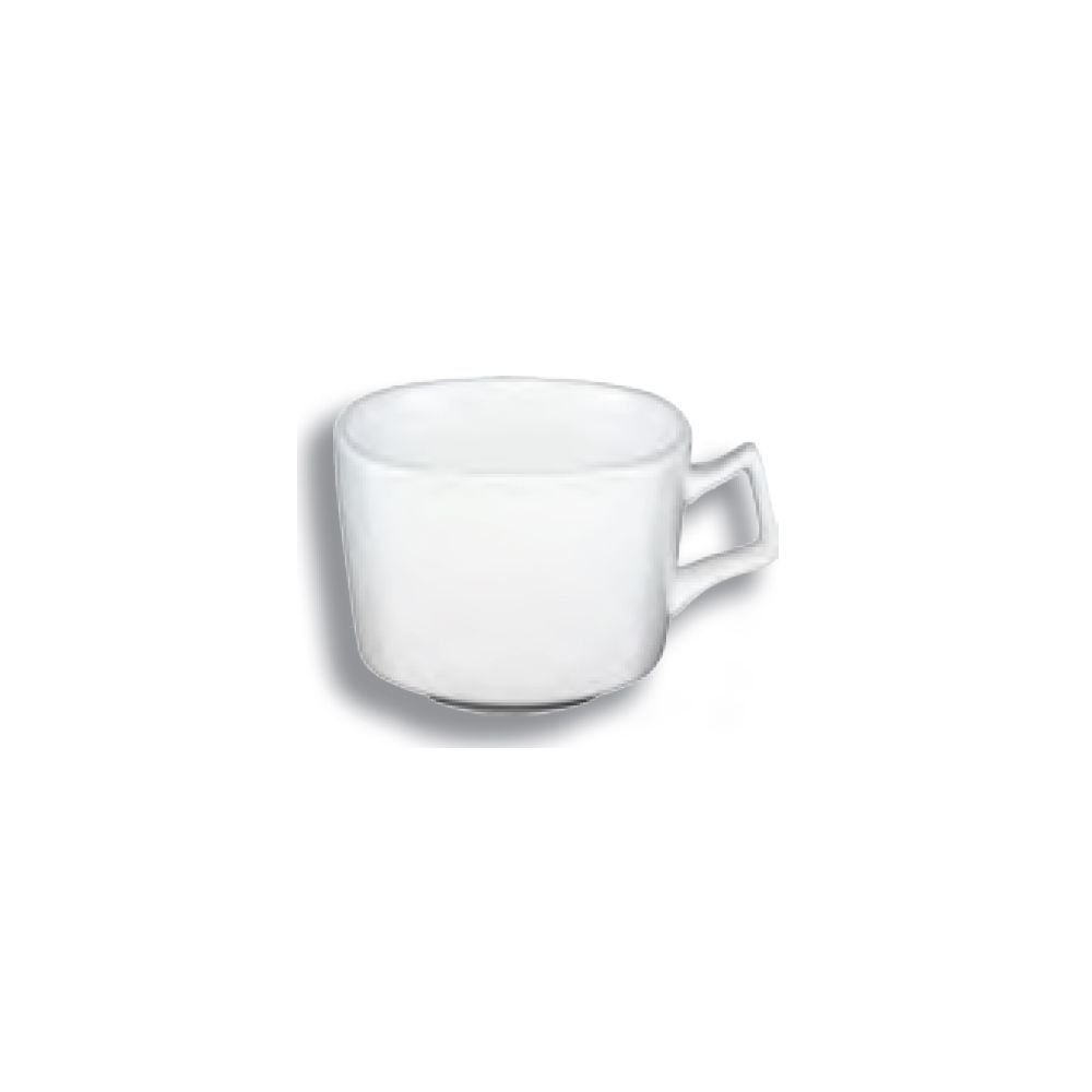 Premium 8 Oz Square Porcelain Cups - Set of 4, Durable Tableware for Coffee, Tea & Desserts - Perfect for Home, Restaurant & Cafe Use
