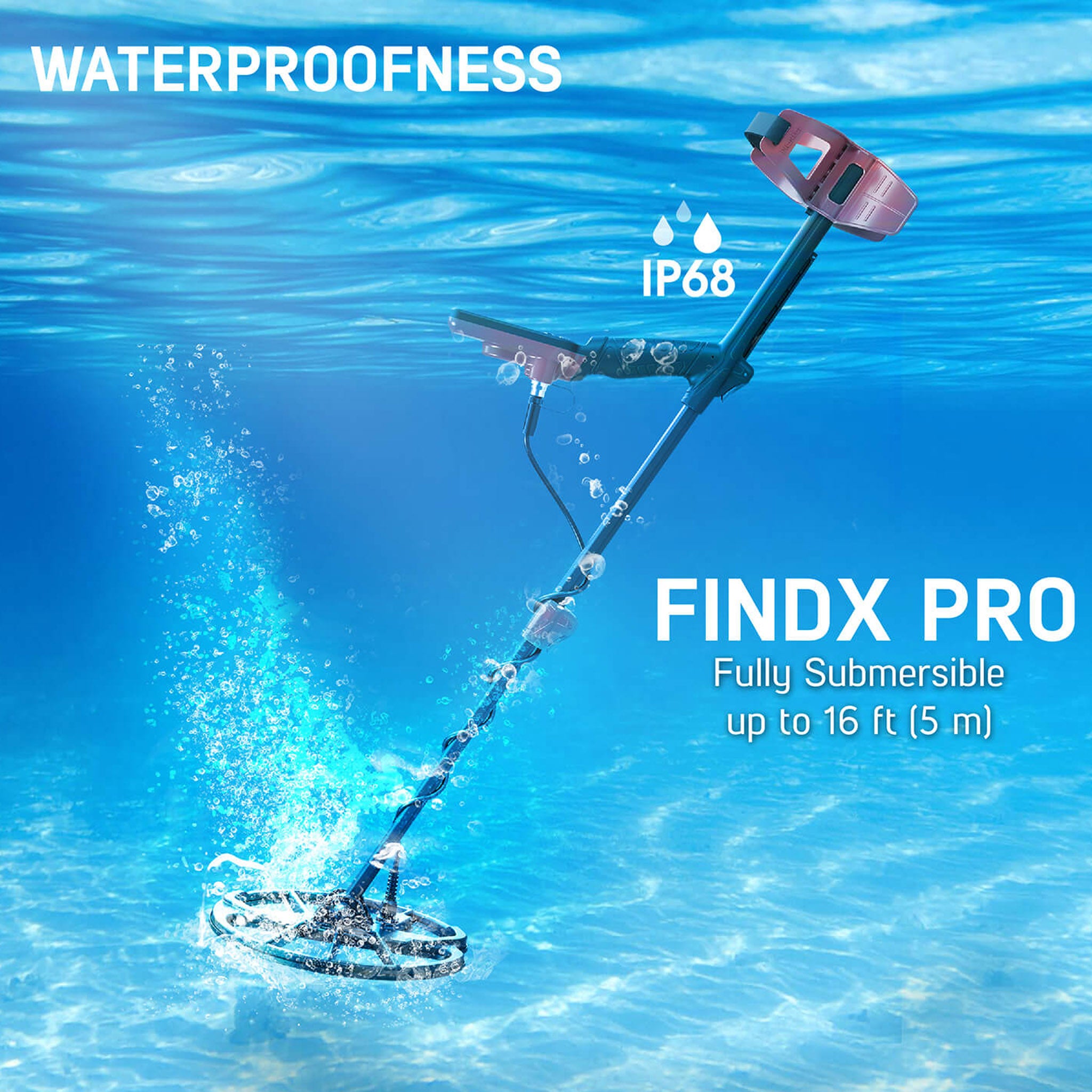 Nokta FINDX Pro Waterproof Metal Detector for Adults & Kids - Gold & Treasure Hunting on Beach, Park & Outdoor Adventures
