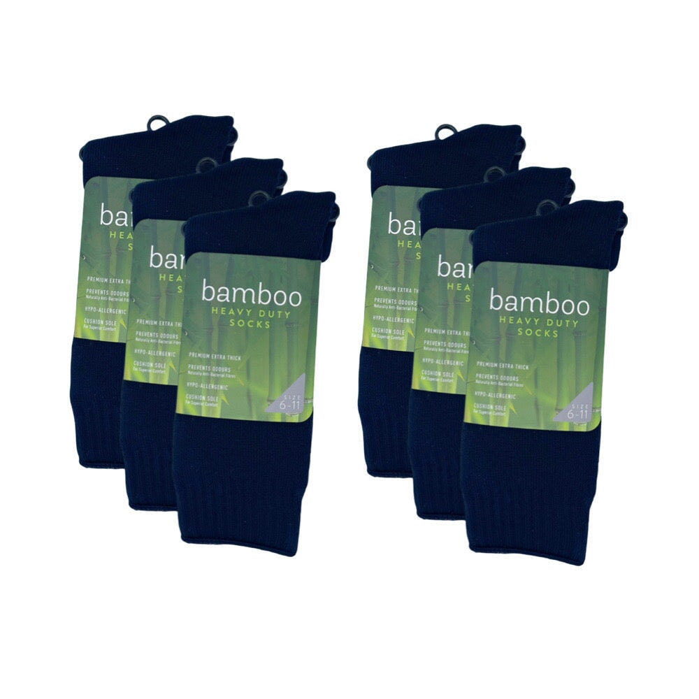 Premium Bamboo Heavy Duty Socks for Men & Women - Ultra Soft, Durable & Breathable - 1 Pair - Perfect for Hiking, Running & Outdoor Activities