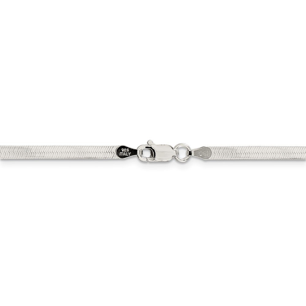 925 Sterling Silver 3mm Magic Herringbone Flat Chain Necklace for Women - Secure Lobster Clasp - Perfect for Layering, Everyday Wear & Gift Giving