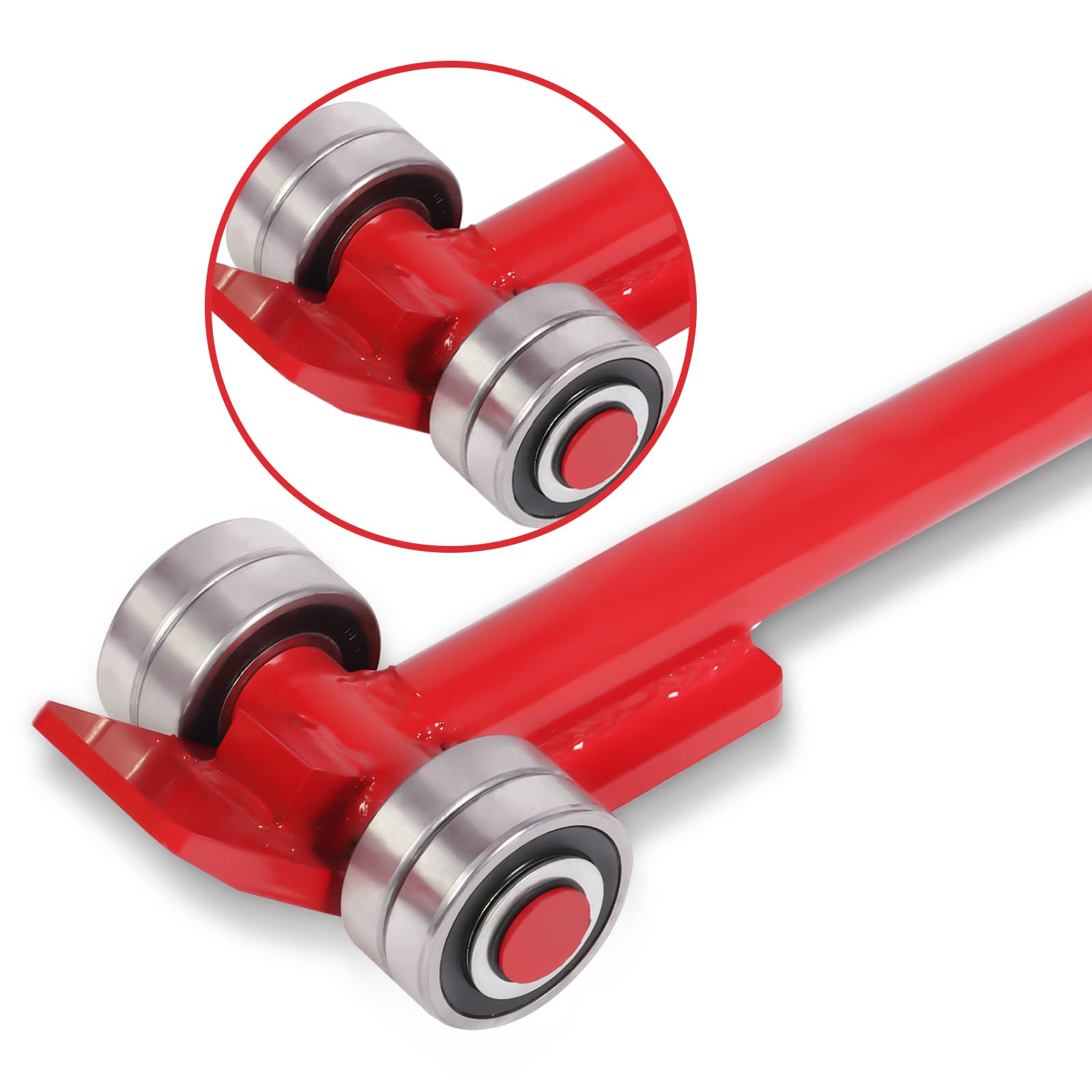 LESOLAR 5T Heavy Duty Pry Bar - 11,000 lbs Capacity, Steel Construction with Wheels & Bearings, 5-Foot Long Handle - Perfect for Construction, Auto Repair, and Heavy Lifting Jobs