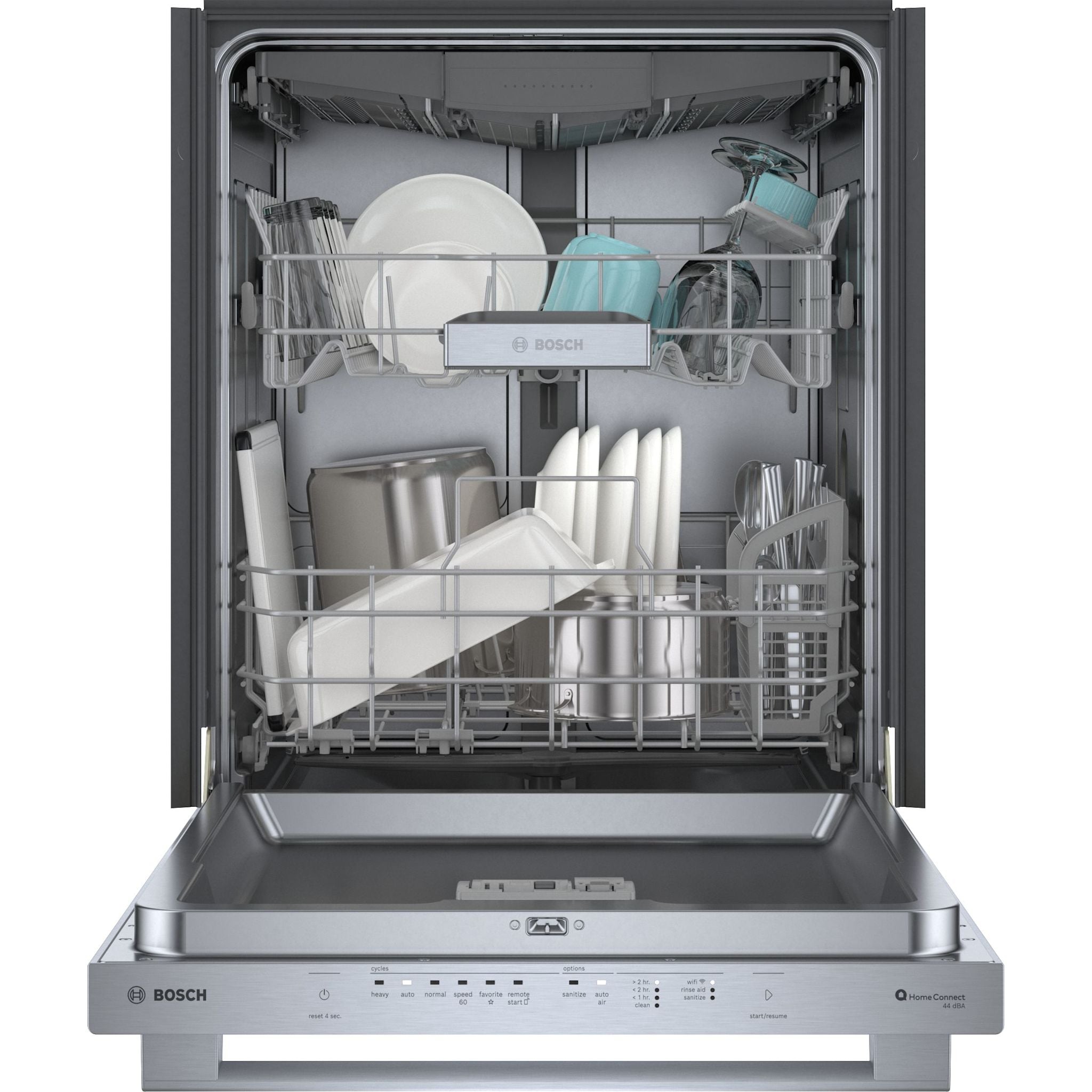 Bosch SHX65CM5N Stainless Steel Dishwasher - Energy Star Certified, Ultra Quiet 44 dB, 16 Place Settings - Perfect for Large Families & Open Concept Kitchens