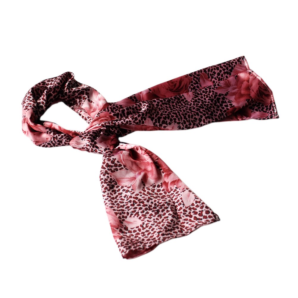 Brando Pink Leopard & Rose Floral Print Soft Fashion Scarf for Women - Cozy Winter Accessory, Perfect for Outfits, Parties & Gift Giving