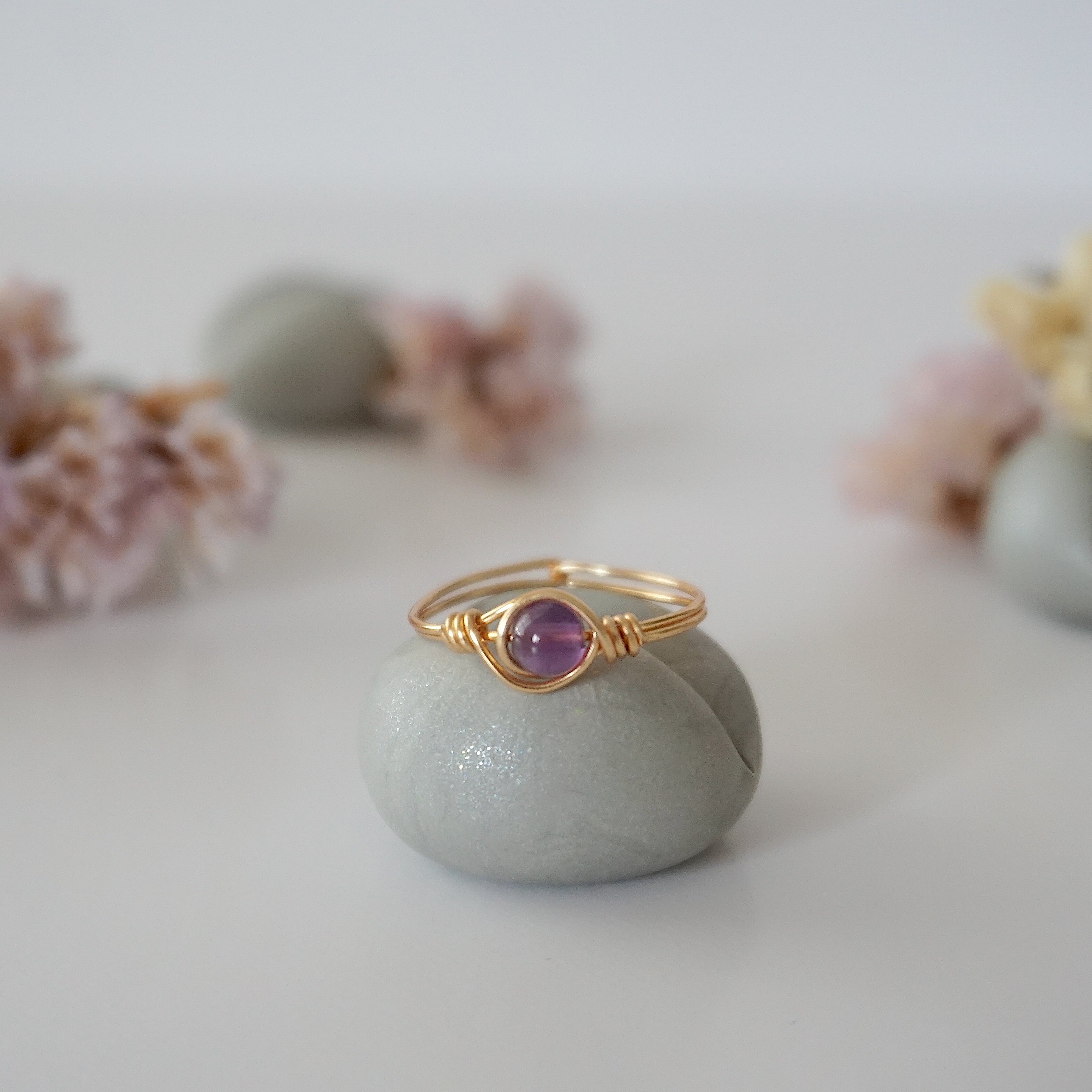 Simple Amethyst Birthstone Ring for Women | Elegant February Jewelry Gift for Her | Perfect for Valentine's Day, Anniversary & Special Occasions