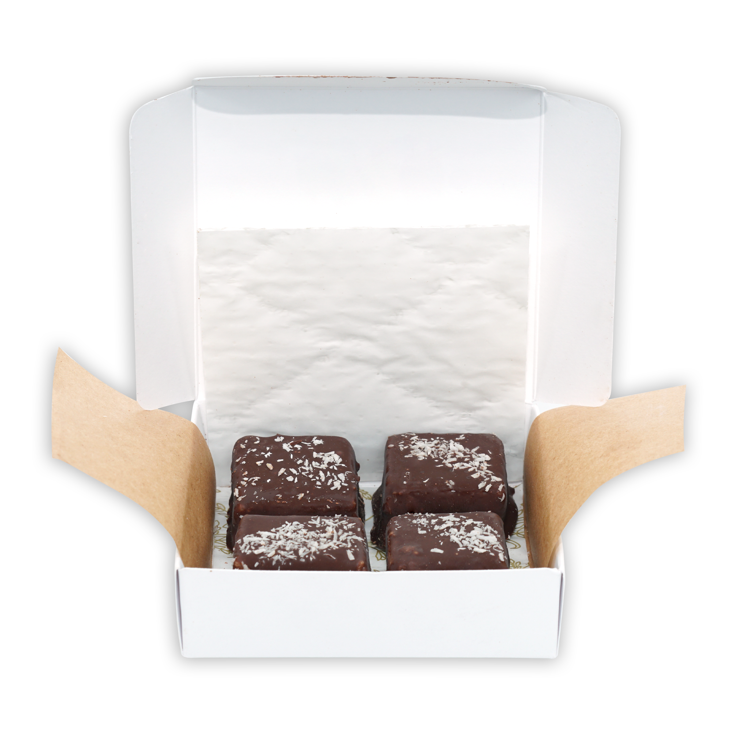 Organic Chocolate Coconut Bounty Squares - 4 Pack | Vegan, Gluten-Free, Dairy-Free Snacks | Perfect for Gifts, Parties & Healthy Desserts