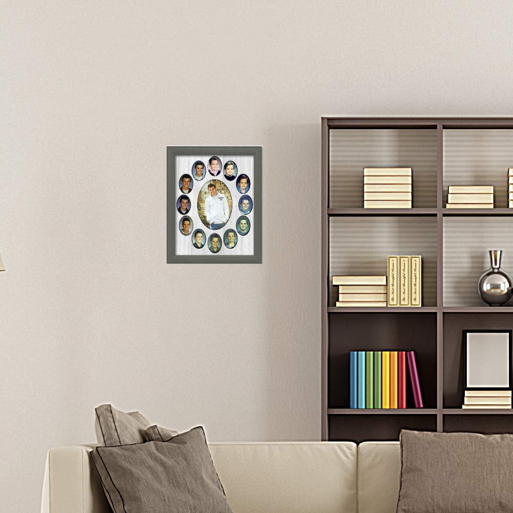 Northland K-12 School Years Picture Frame - Classic Oval Collage for Graduation & Memories | Holds Twelve 2x3