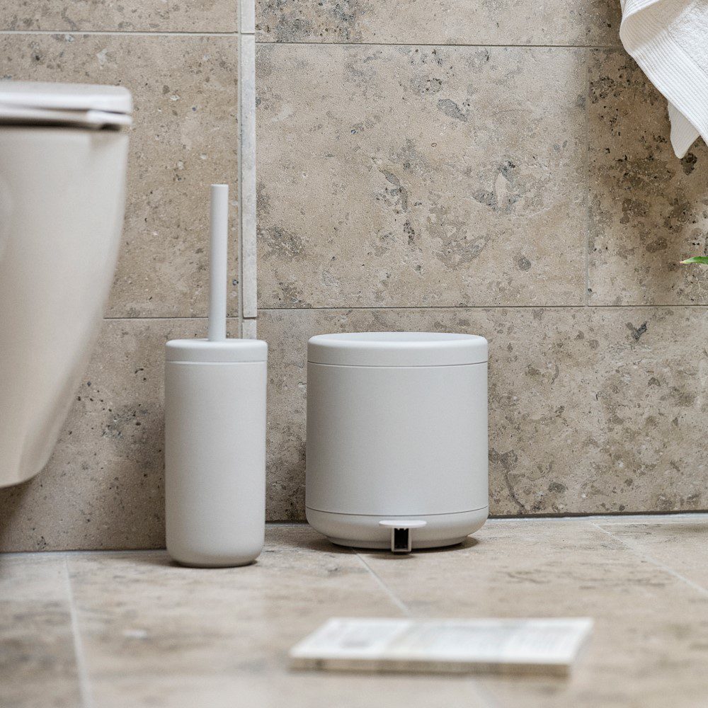 ZONE DENMARK Ume Toilet Brush - White Hygienic Bathroom Cleaning Tool for Home, Hotel & Office Use