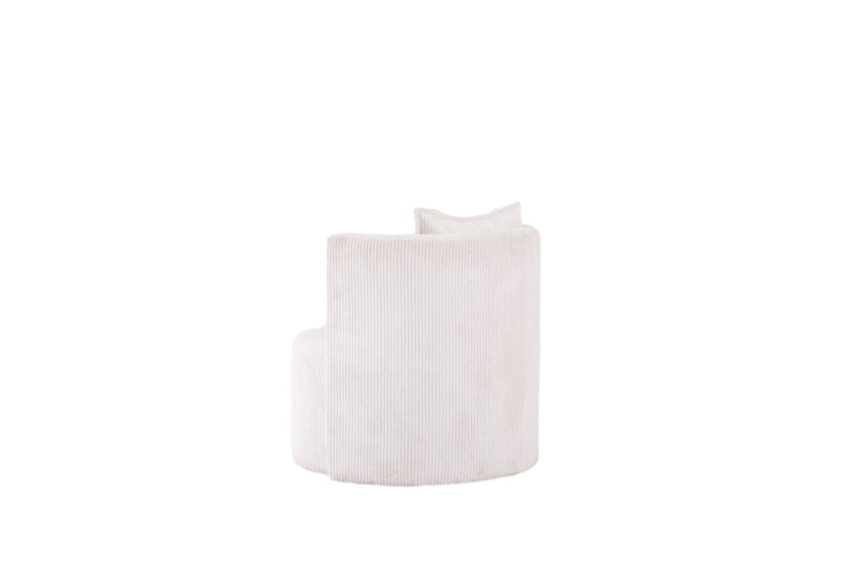 Modern White Accent Chair - Stylish Living Room & Bedroom Decor - Perfect for Reading Nook, Lounge Area & Home Office