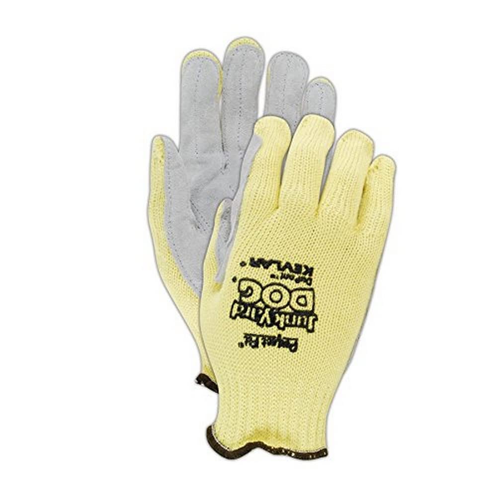 Honeywell KV18A-100-50 Junk Yard Dog Work Gloves for Men - Heavy Duty Cut Resistant, Yellow (Pack of 12) - Ideal for Construction, Automotive Repair & Metal Handling