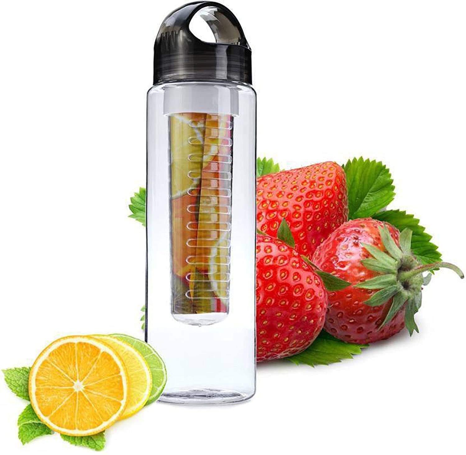 700ml Health Fruit Infuser Water Bottle - BPA Free Lemon Juice Maker with Strainer, Leakproof Sports Sipper Bottle (Multicolor) - Perfect for Gym, Yoga, Hiking & Office Hydration