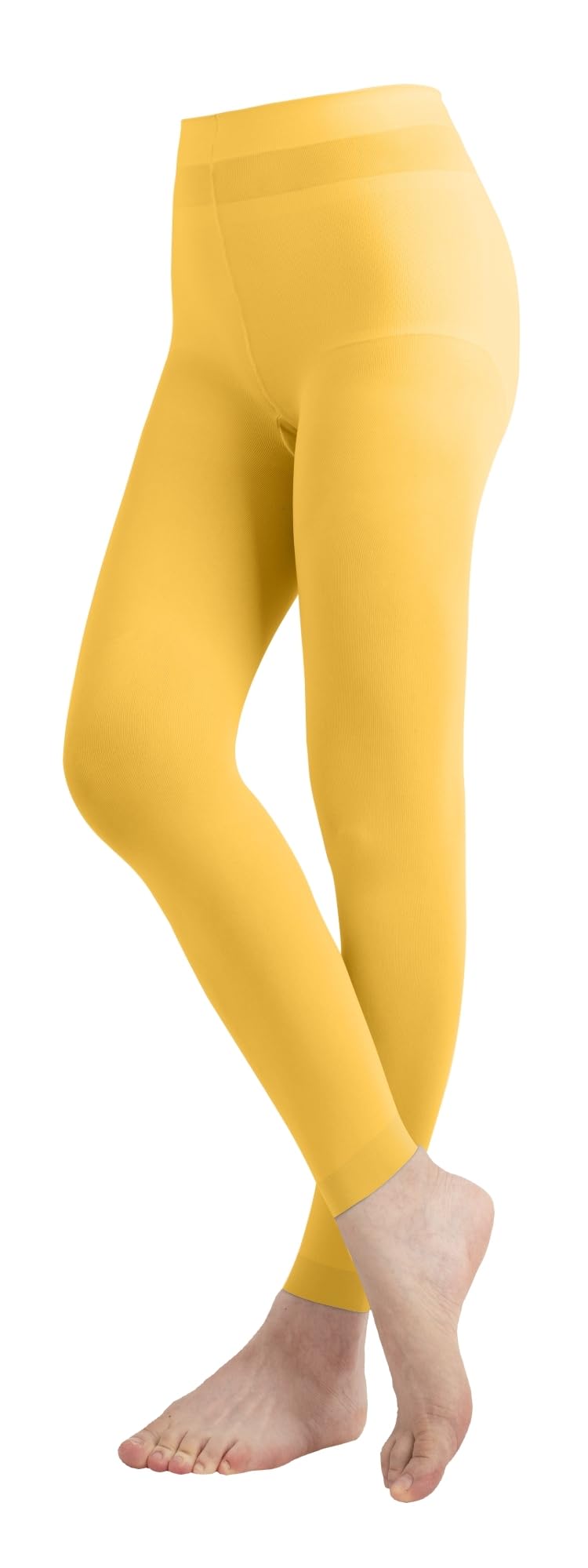 Butterfly EMEM Girls' Solid Color Microfiber Opaque Footless Tights - Soft Stretchy Leggings for Dance, Yoga & Everyday Wear