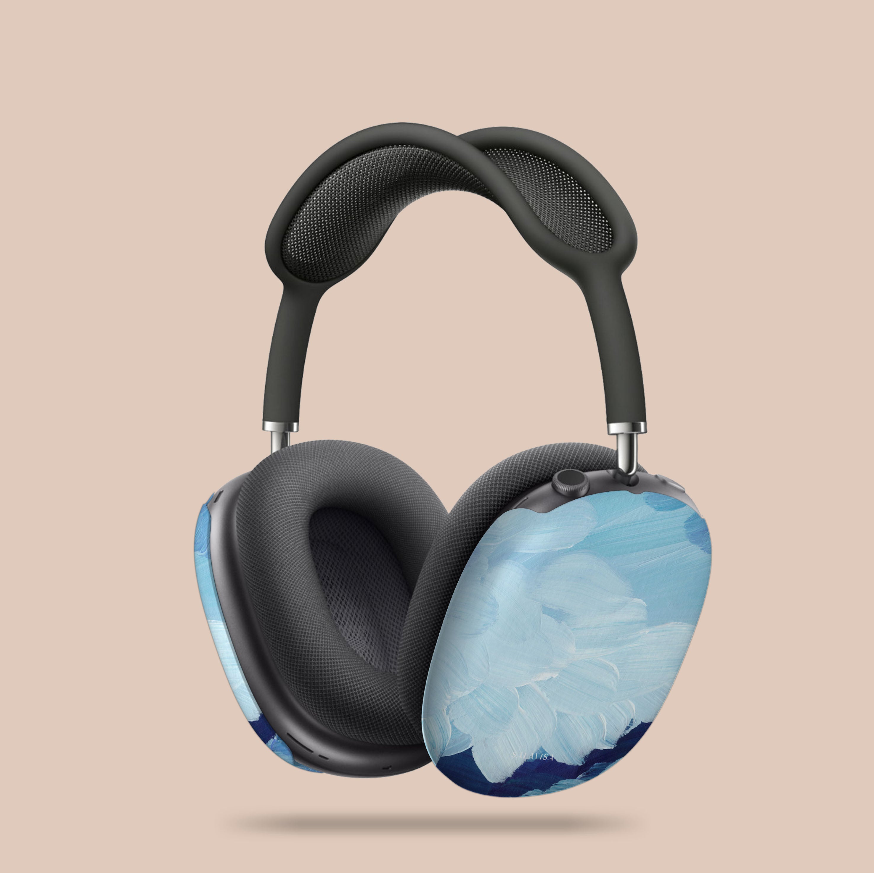 Premium Ocean Blue Paint Protective Case for AirPods Max - Durable & Stylish Cover for Travel, Work & Everyday Use