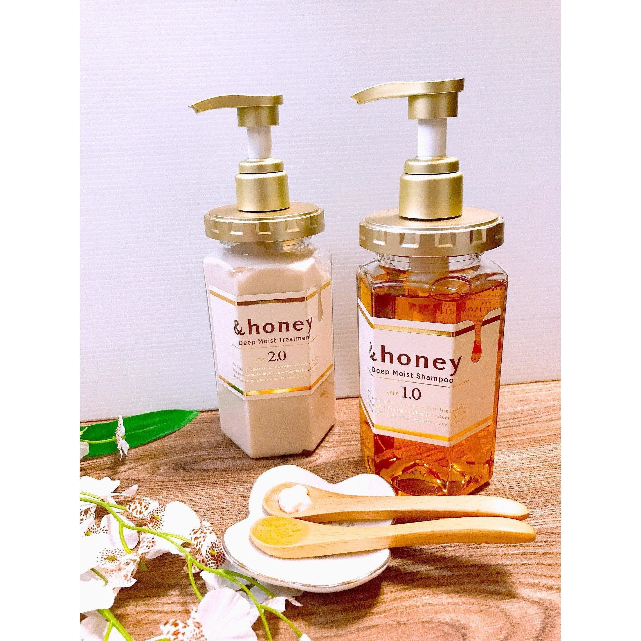 &honey Deep Moist Treatment 2.0 - Japanese Honey Hair Conditioner for Dry & Damaged Hair - 445g - Deep Hydration & Repair for Soft, Shiny Hair - Perfect for Daily Hair Care & Salon-Quality Results at Home