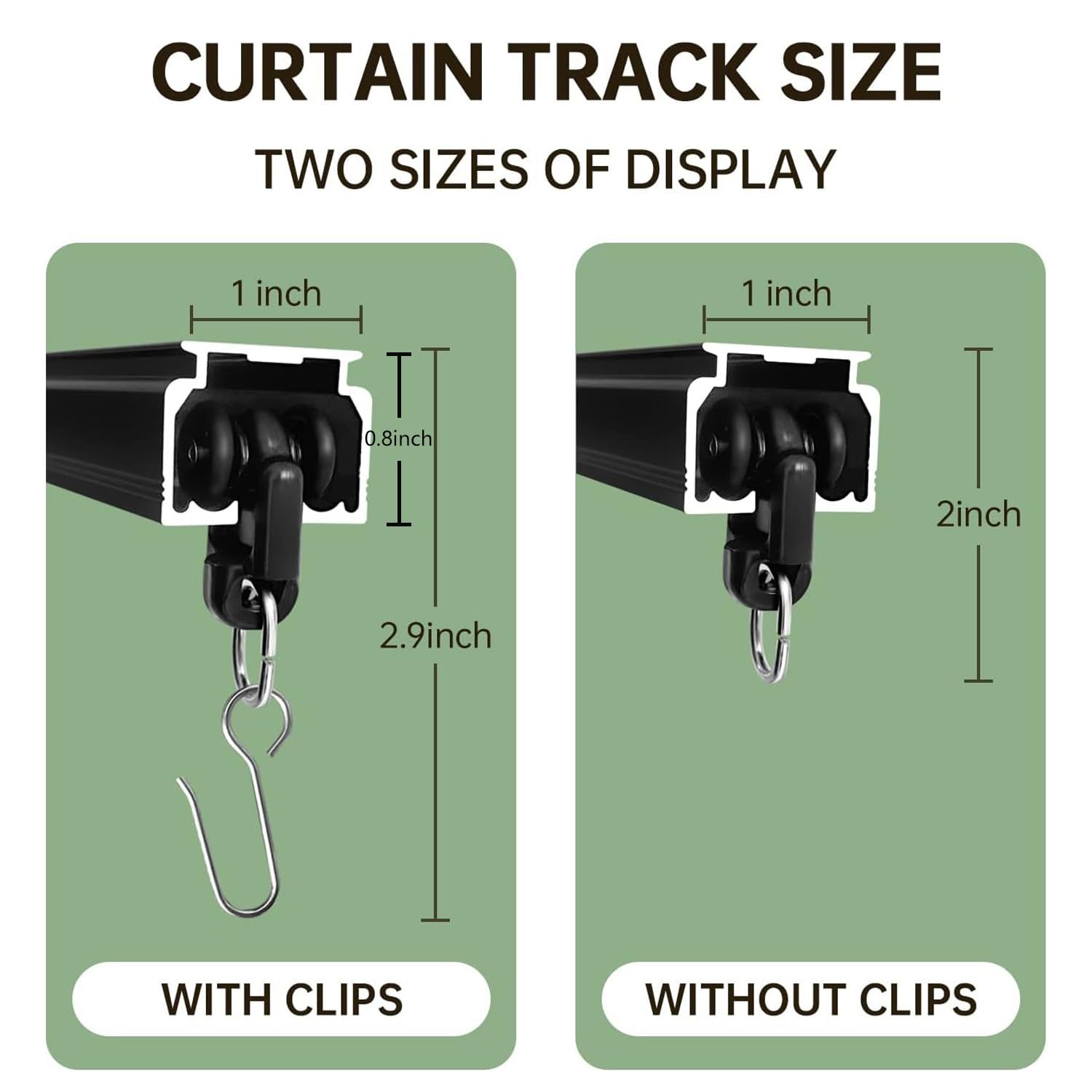 Heavy-Duty Ceiling Mount Curtain Track System - 18ft Black Room Divider Rail with Hooks for Living Room, Bedroom, Shower Privacy, RV & Garage | Durable Home & Commercial Use