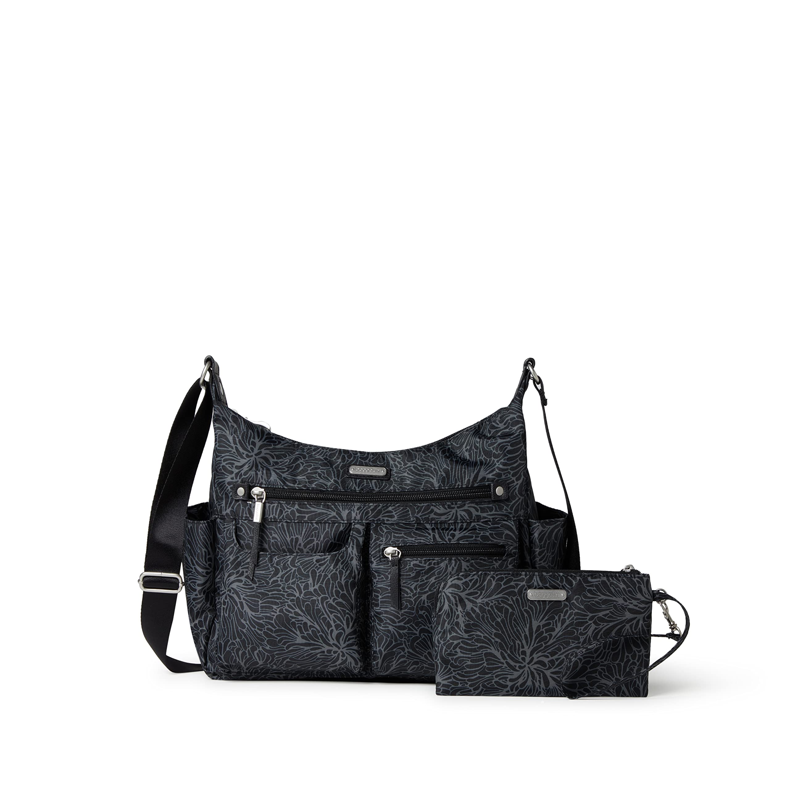Baggallini New Classic Heritage Anywhere Large RFID Hobo Bag with Phone Wristlet - Perfect for Travel, Work & Everyday Use