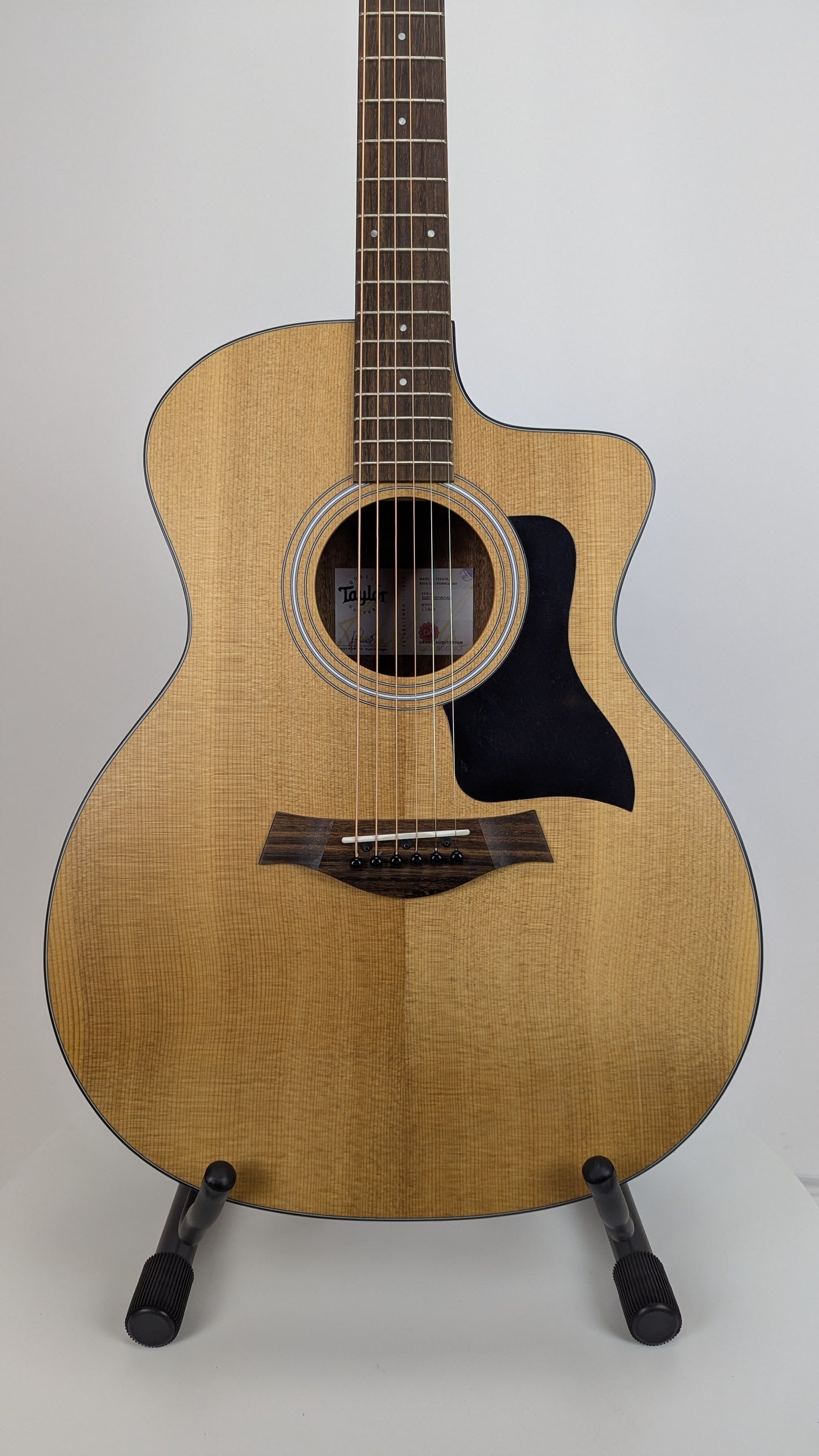 Taylor 114ce Grand Auditorium Acoustic-Electric Guitar (SN: 2201205083) - Perfect for Live Performances, Studio Recording & Home Practice