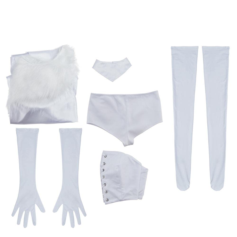 LoliMiss White Queen Emma Frost Cosplay Costume for Women - Elegant Queen Outfit with Detachable Cloak | Perfect for Halloween, Comic Con, Cosplay Parties & Themed Events