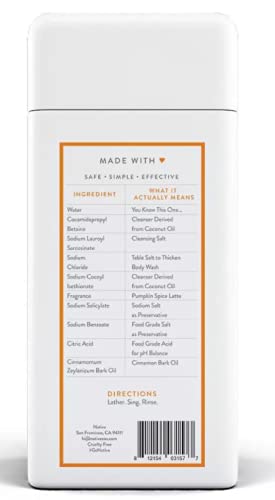 **Natural Sulfate-Free Body Wash - Pumpkin Spice Latte Scented Native Body Wash for Sensitive Skin (2 Pack) | Hydrating & Gentle for Daily Shower & Spa Relaxation**