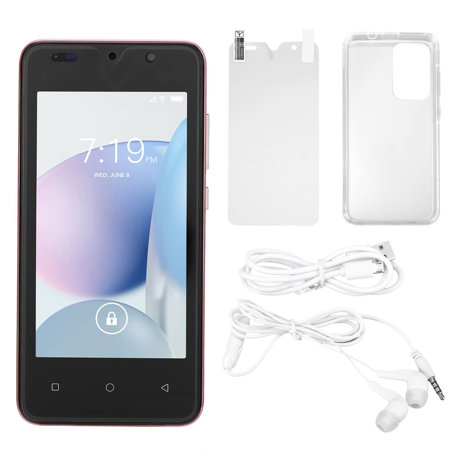 Cuifati Unlocked Smartphone - 4.66 Inch HD Screen Android Phone with 2100mAh Battery, 1GB RAM 8GB ROM, Dual SIM GSM International Model (Rose Gold) - Perfect for Travel, Business & Everyday Use