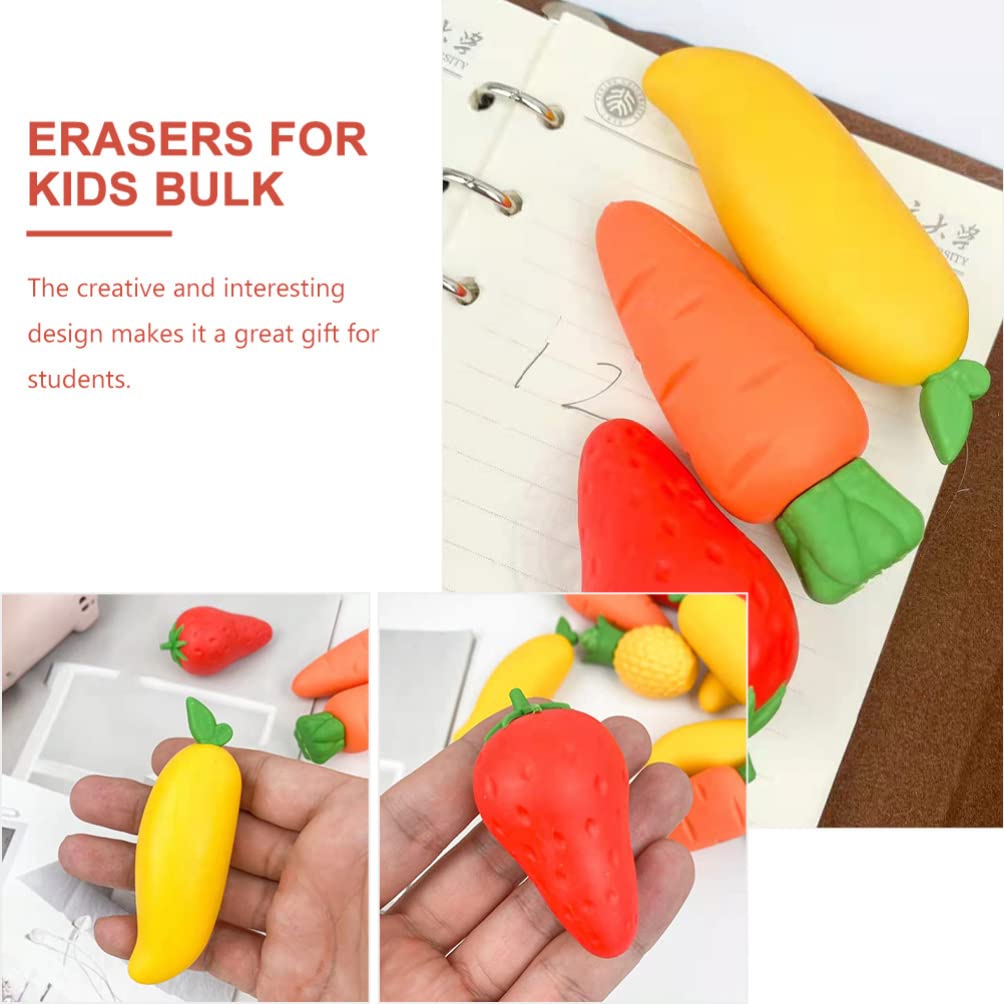 Operitacx 3-Pack Bulk Erasers for School Supplies - Non-Toxic TPE 3D Cartoon Pencil Erasers for Kids, Students & Toddlers - Perfect for Classroom, Homework & Art Projects
