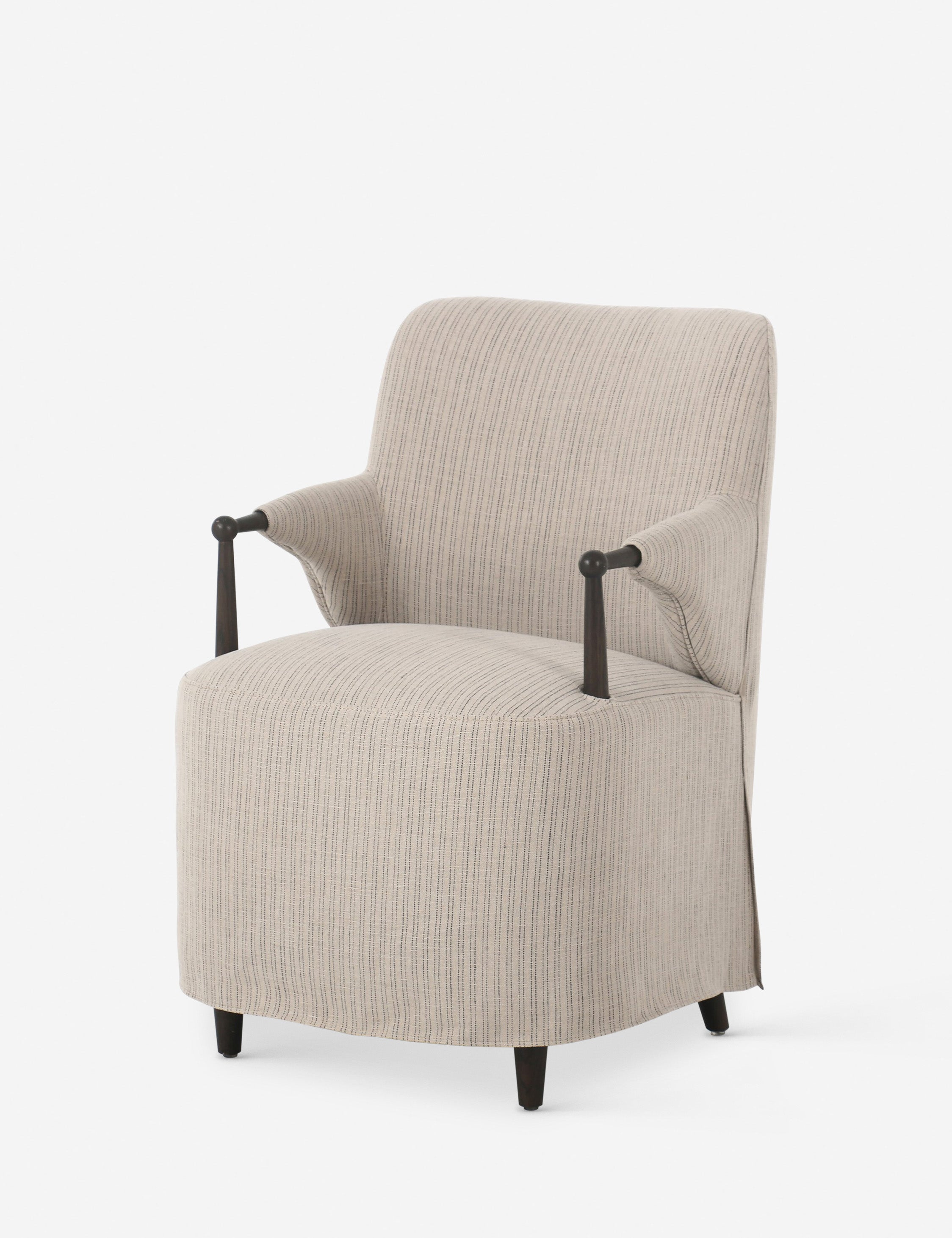Brently Dining Chair by Amber Lewis x Four Hands - Modern Wooden Dining Chair for Kitchen & Dining Room - Perfect for Home Decor & Entertaining