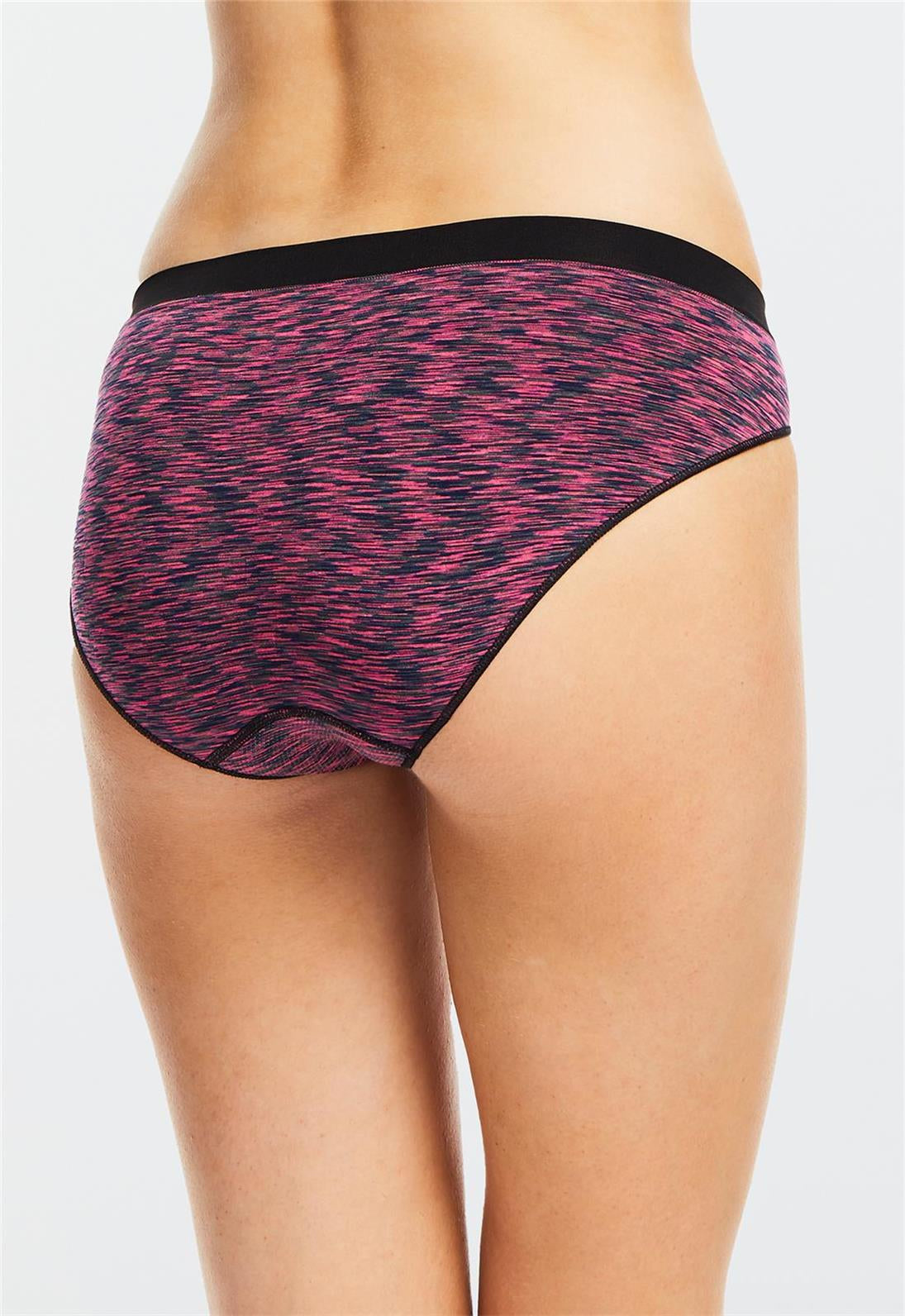 Viki Brief Pink Space Dye Women's Underwear - Soft Comfortable Cotton Panties for Everyday Wear, Sleep & Lounge