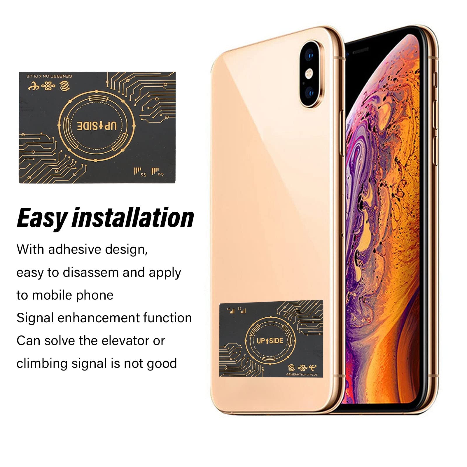 5 PCS Universal Phone Signal Boosters - Stronger Cell Reception Stickers for Outdoor Camping, Hiking & Travel - Improve Mobile Network for iPhone & Android Phones - Perfect for Remote Areas & Weak Signal Zones