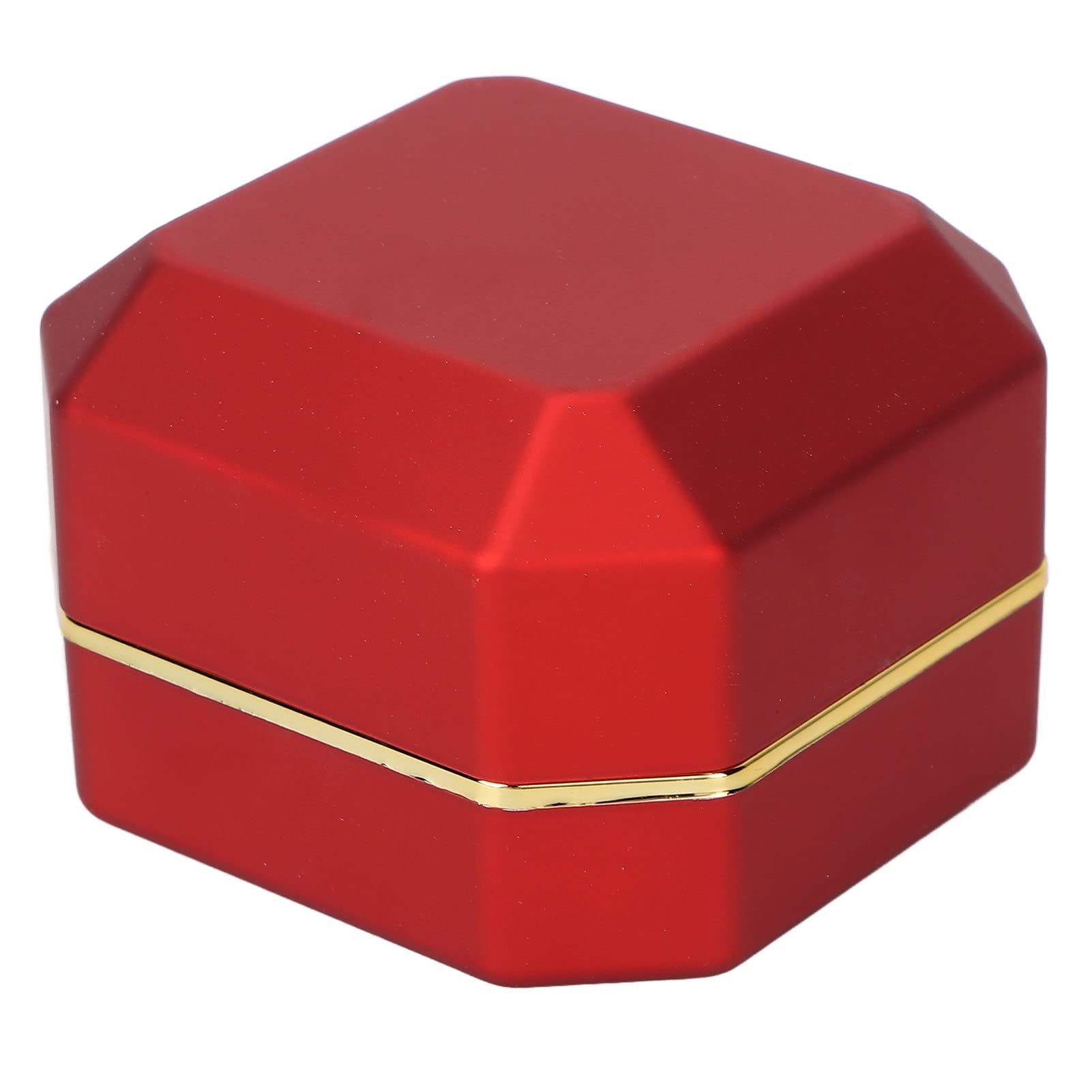 MAJESTE LED Jewelry Storage Box with Soft Flocking Interior - Engagement Ring Gift Box for Women, Wedding Proposal, Anniversary (Red) - Perfect for Jewelry Organization, Proposal Surprises & Special Occasions