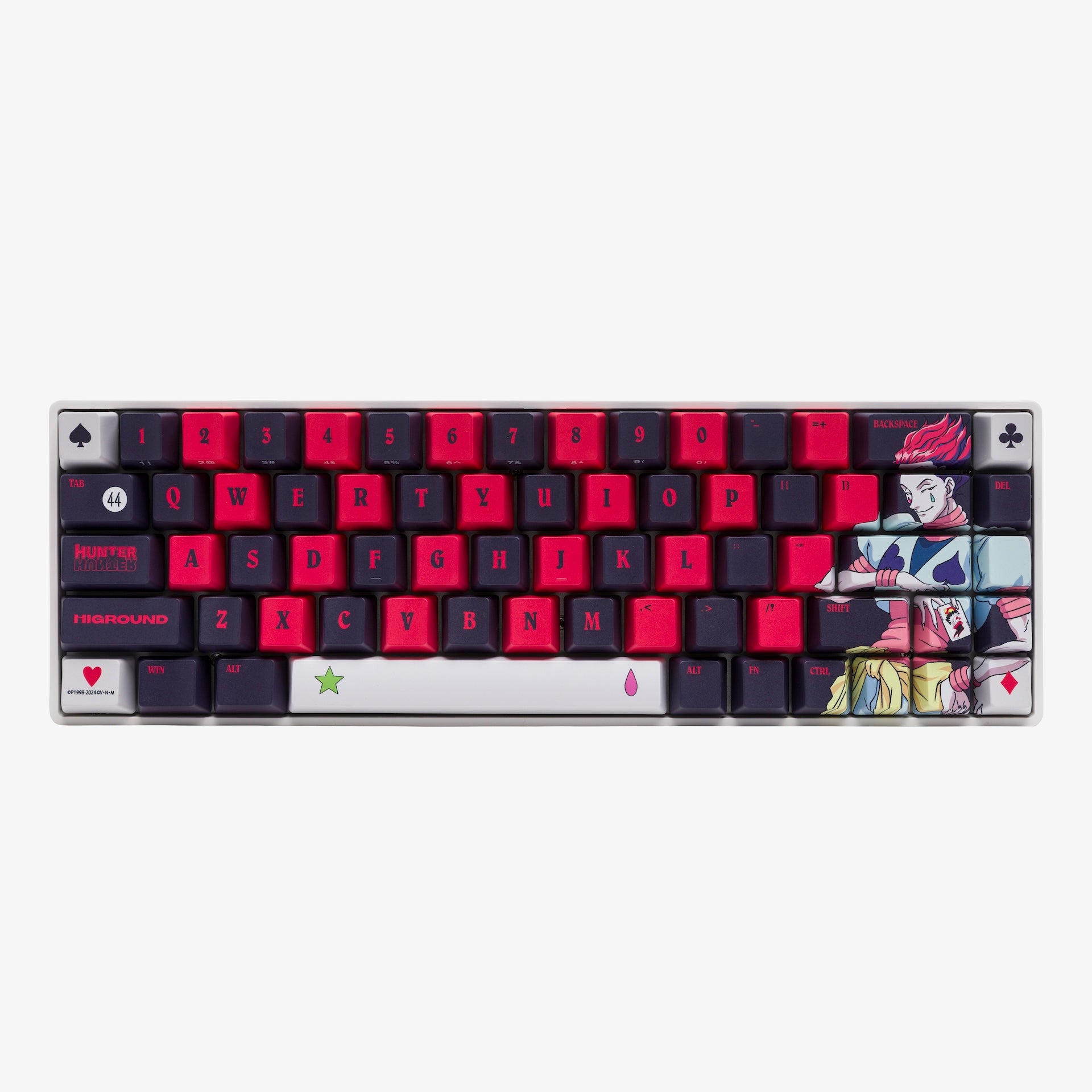 HxH x HG 68 Keycaps Set - Hisoka Themed Custom Mechanical Keyboard Keycaps for Gaming & Typing - Perfect for Anime Fans & Mechanical Keyboard Enthusiasts