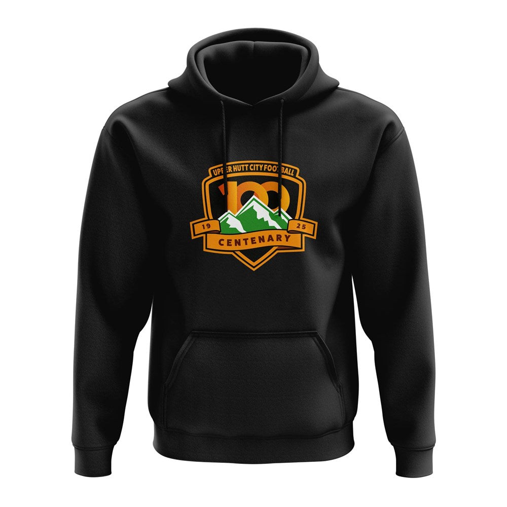 Upper Hutt City FC 100th Anniversary Hoodie with Chest Print - Perfect for Soccer Fans, Team Supporters & Casual Wear