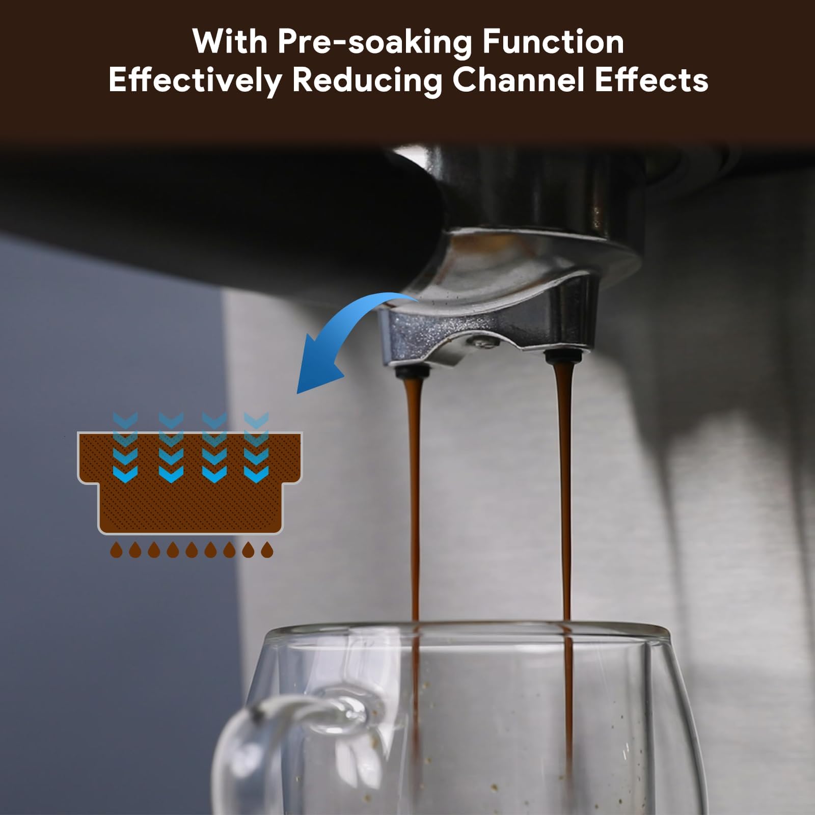 Professional Espresso Coffee Machine with Steam Milk Frother - Stainless Steel Home Espresso Maker for Cappuccino, Latte & Americano (60.8oz Removable Water Tank) | Perfect for Home Baristas & Coffee Lovers