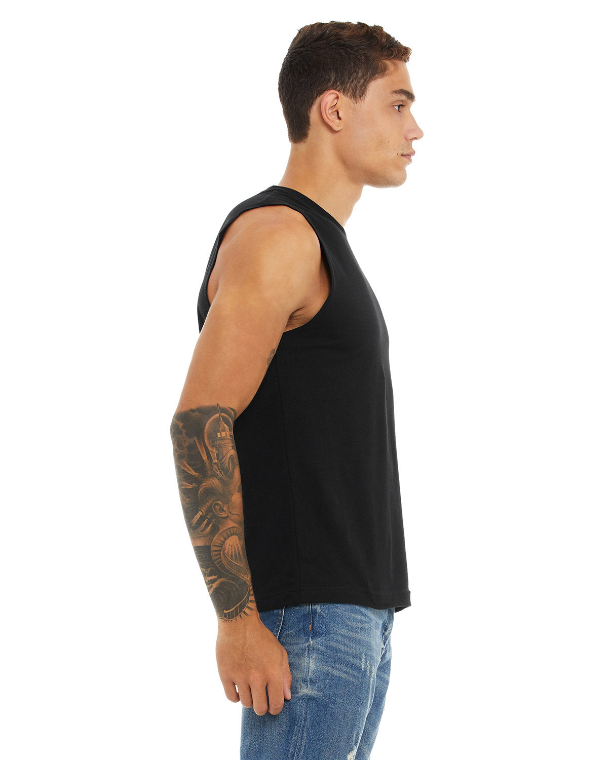 Bella + Canvas 3483 Unisex Jersey Muscle Tank - Soft Cotton Relaxed Fit Sleeveless Shirt for Men & Women | Gym, Workout, Summer, Casual Wear
