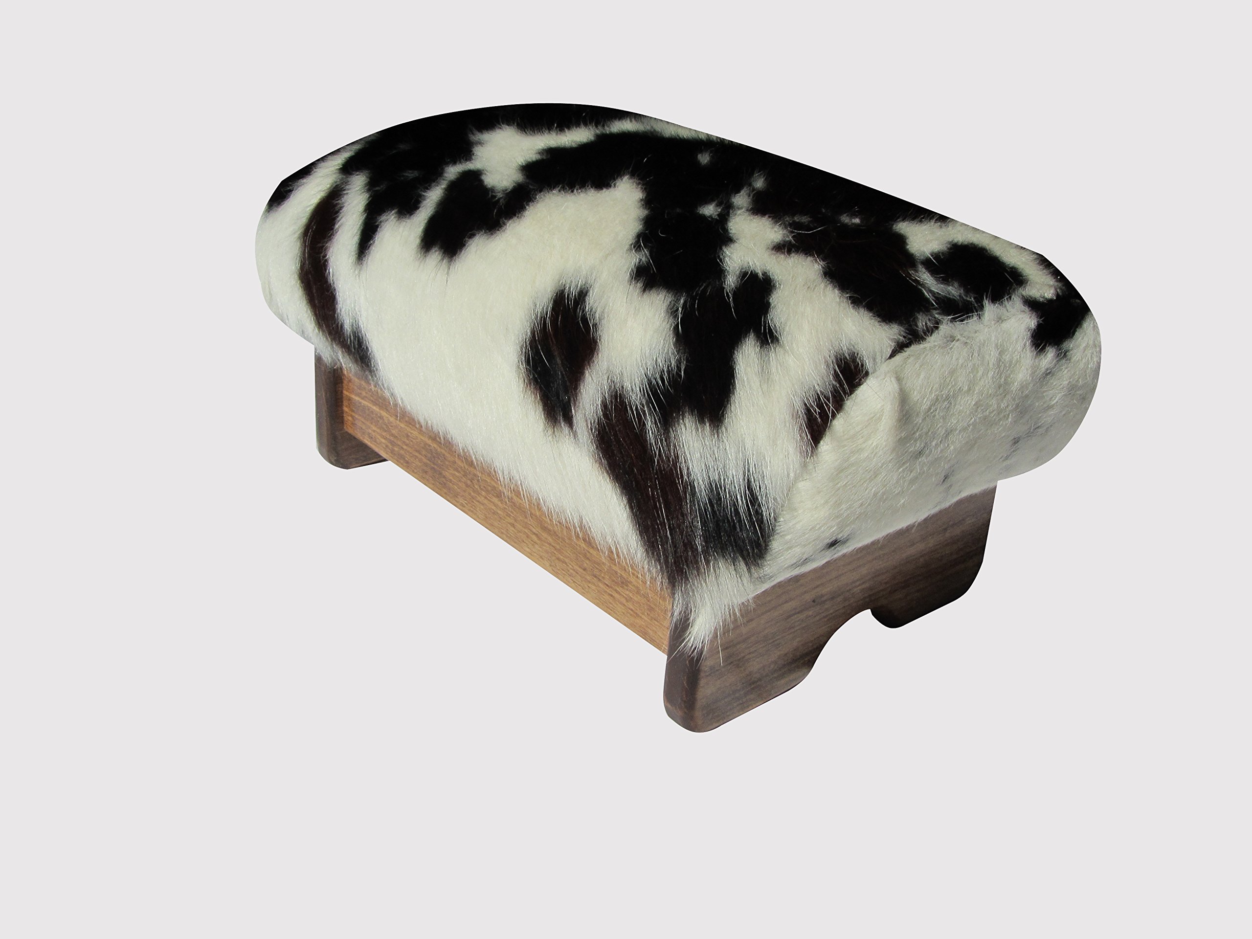 Premium Cowhide Padded Foot Stool - Handcrafted in USA - 7