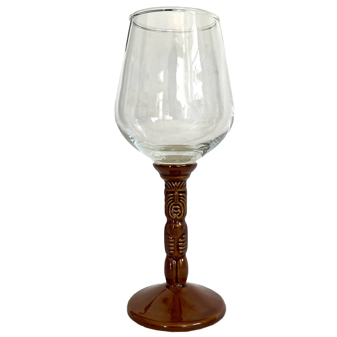 Premium Tiki Stem Wine Glasses - Set of 24 (Wholesale Case) - Perfect for Tropical Parties, Luaus & Summer Entertaining