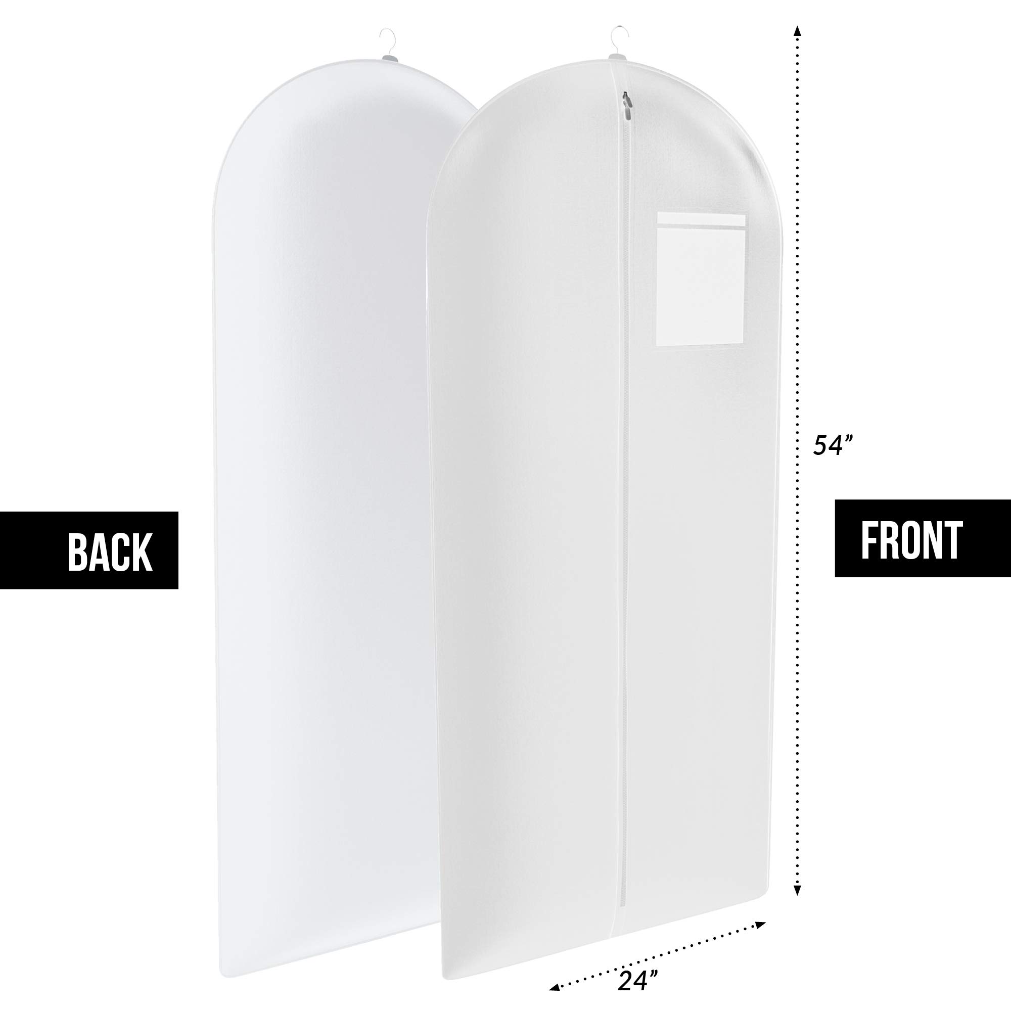 Premium White Suit, Dress & Gown Garment Travel Bags - 54