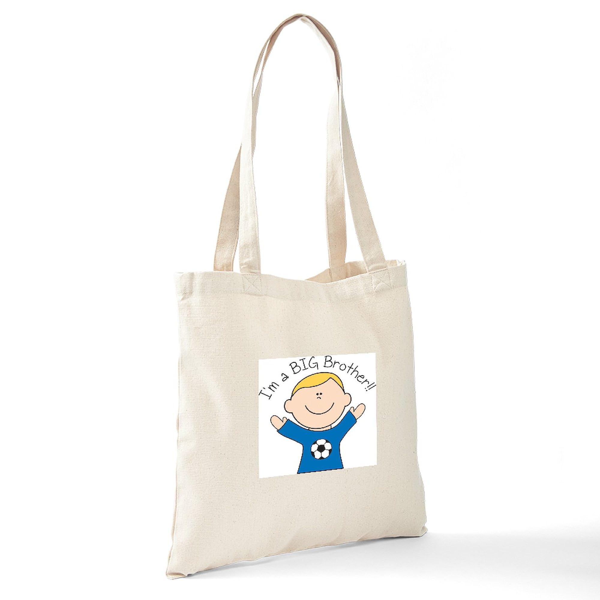 CafePress I'm A Big Brother Tote Bag - Natural Canvas Reusable Shopping Bag for Groceries, Beach, School & Work