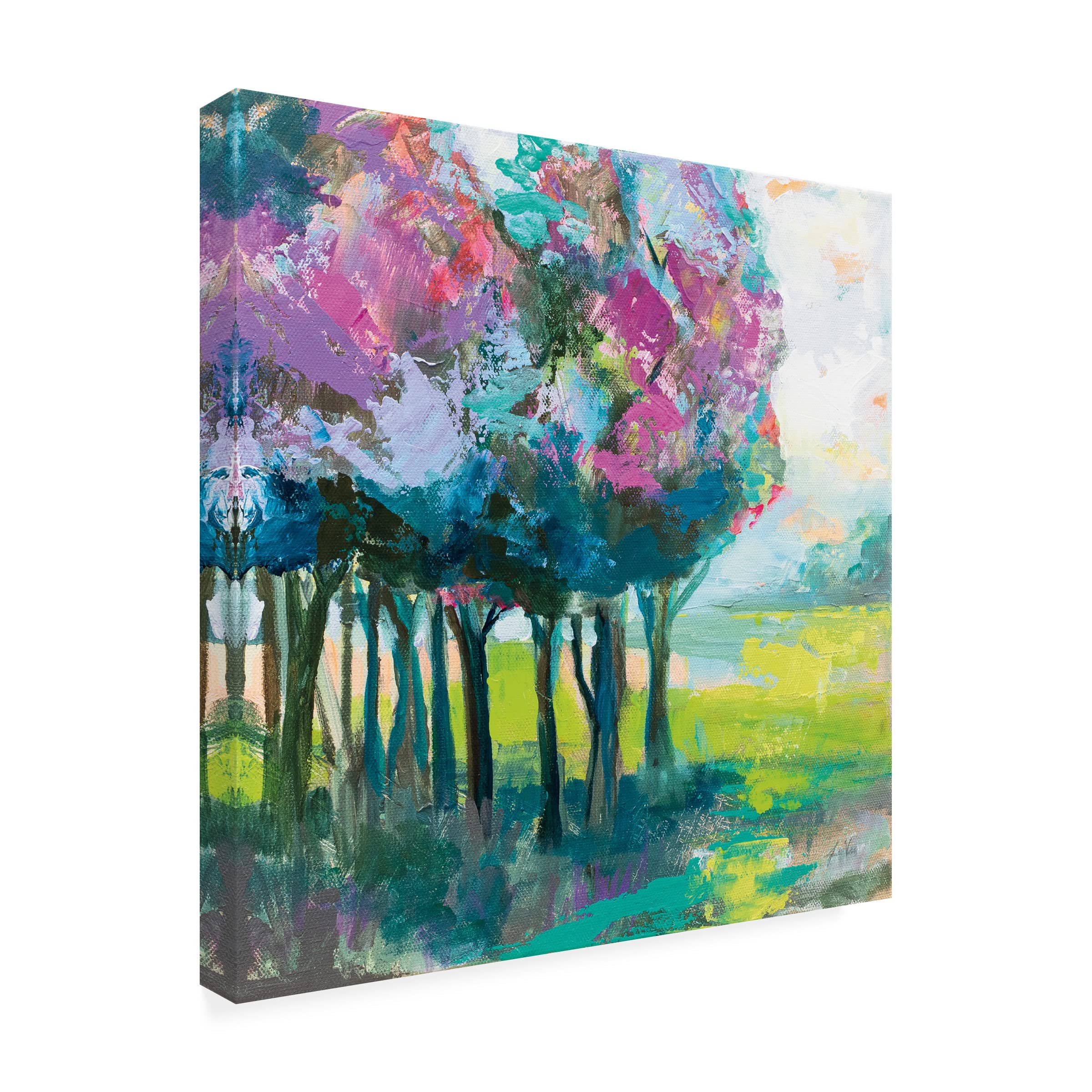 Trademark Fine Art 'The Orchard' by Jeanette Vertentes - 18x18 Stretched Canvas Wall Art - Perfect for Living Room, Bedroom & Office Decor