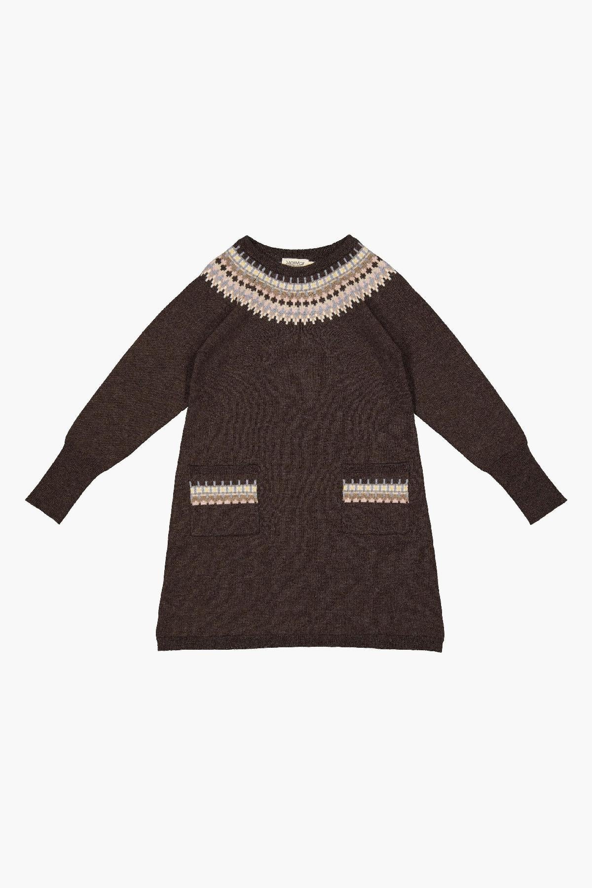 MarMar Copenhagen Dante Girls Dress - Rose Brown Mix | Stylish & Comfortable Kids Outfit for Parties, School & Everyday Wear