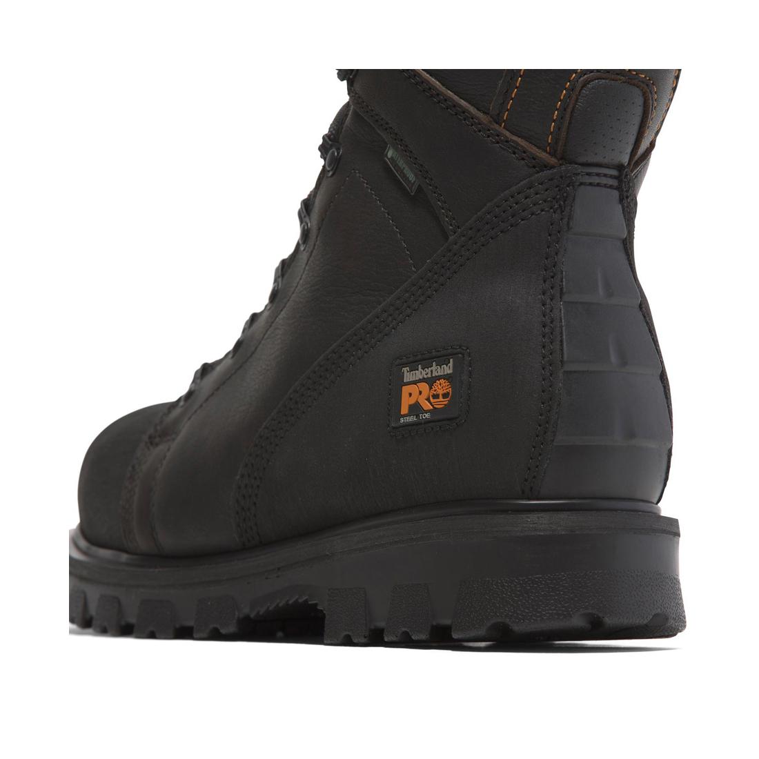 Rigmaster 8 Inch Steel Toe Waterproof Work Boots for Men - Brown Safety Shoes for Construction, Warehouse & Outdoor Work - ASTM F2413-18 Certified