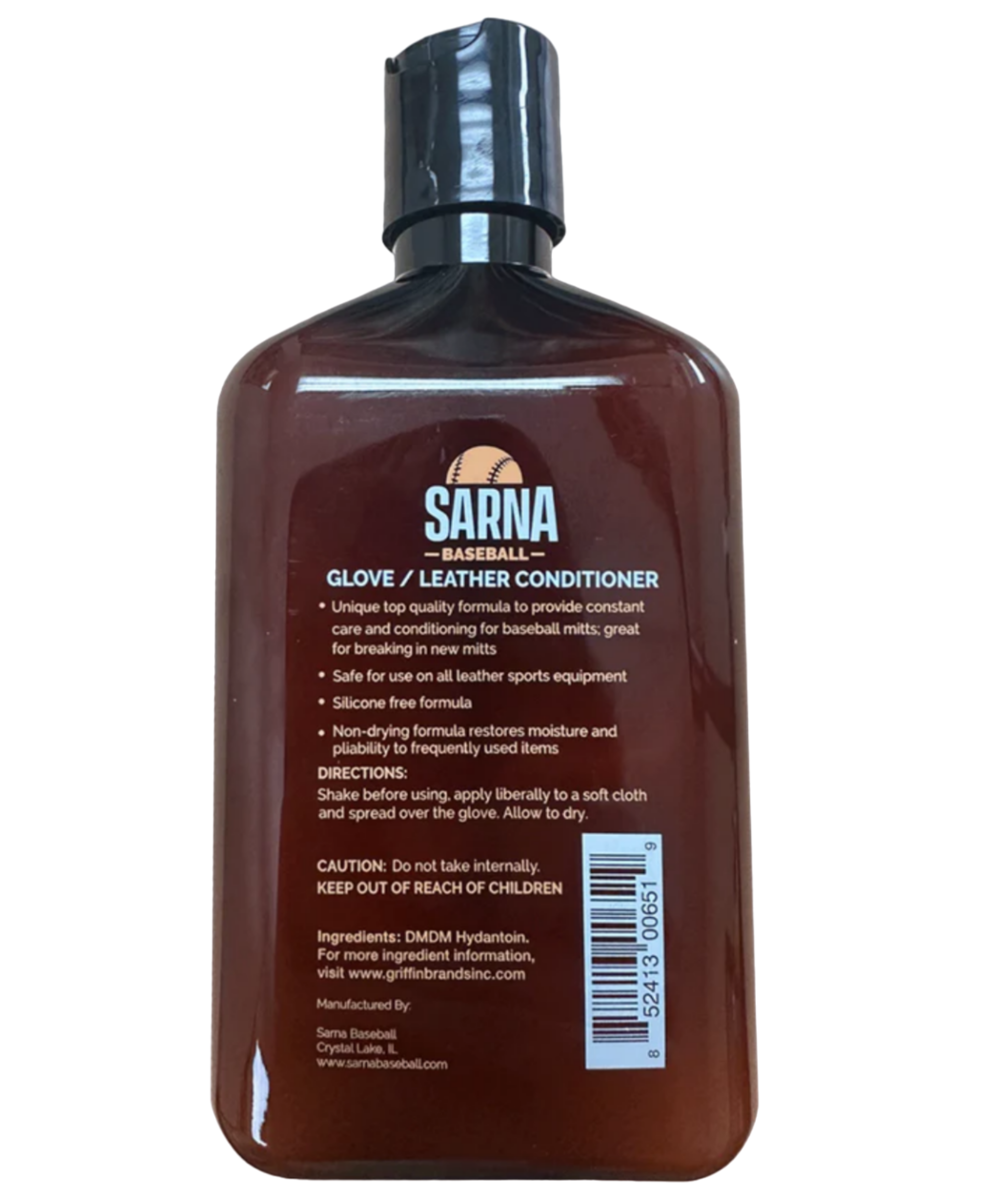 Premium Sarna Baseball Glove Leather Conditioner - Restores & Protects Leather Gloves, Mitts & Sports Gear | Ideal for Baseball, Softball & Outdoor Equipment Maintenance