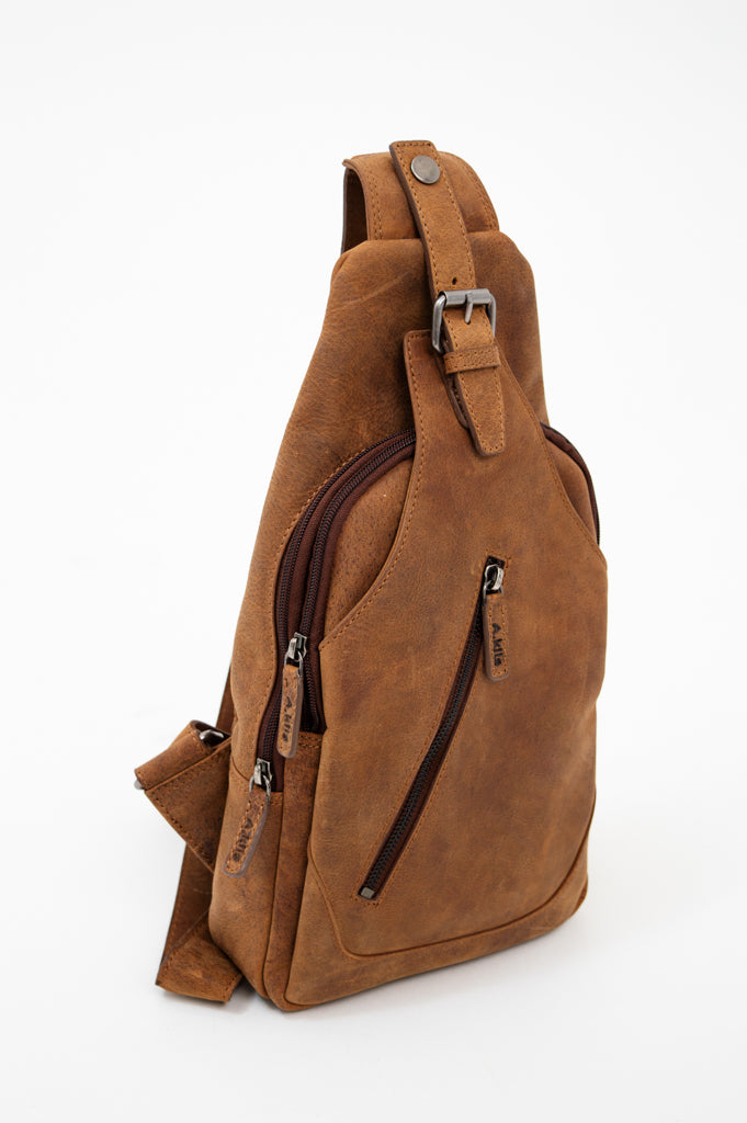 Premium Adrian Klis 2854 Sling Bag - Genuine Buffalo Leather Crossbody Bag for Men & Women - Perfect for Travel, Work & Everyday Use