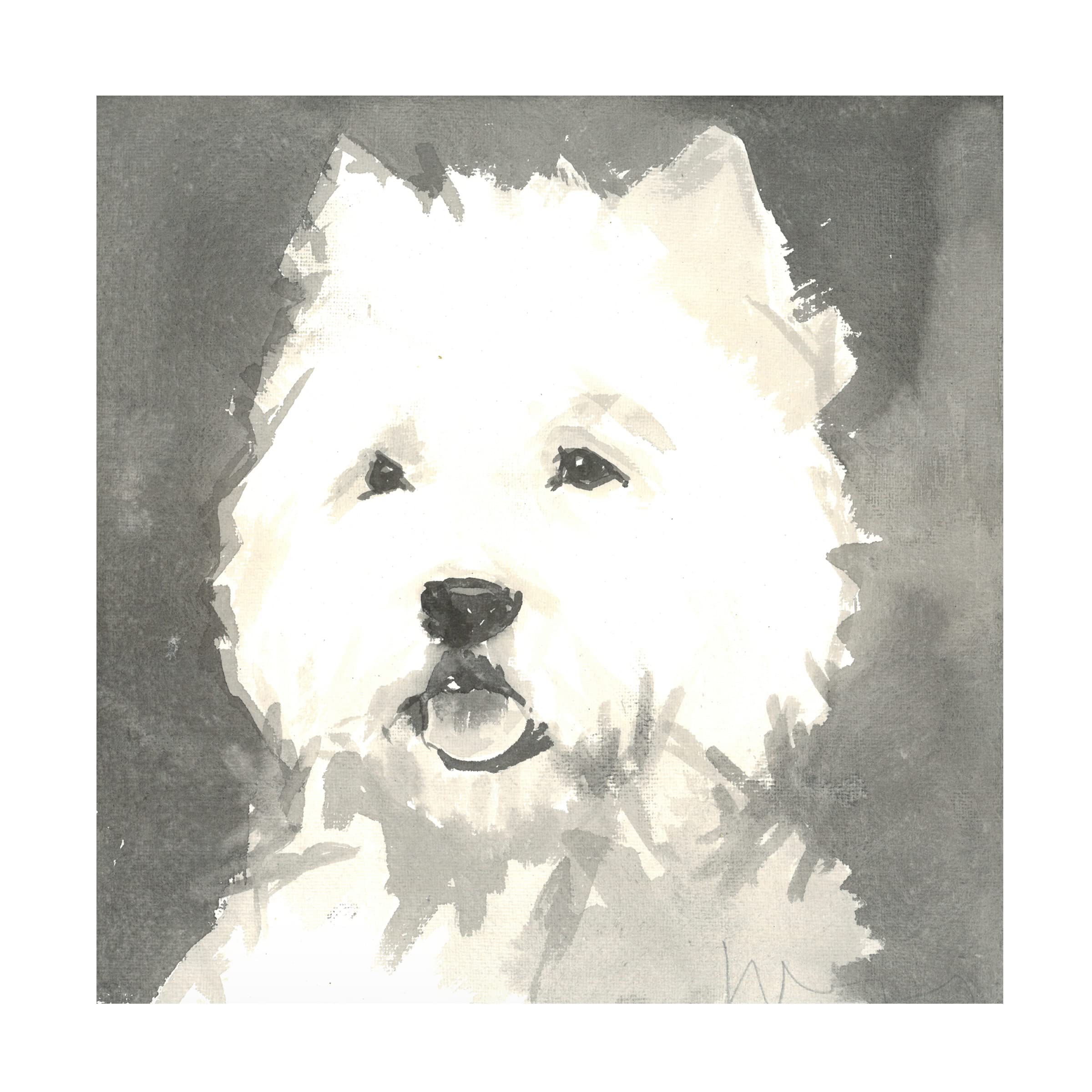 Trademark Fine Art 'Sepia Modern Dog X' Canvas Print - Handmade Wall Decor for Living Room, Bedroom & Office - Perfect Gift for Dog Lovers & Home Decor Enthusiasts