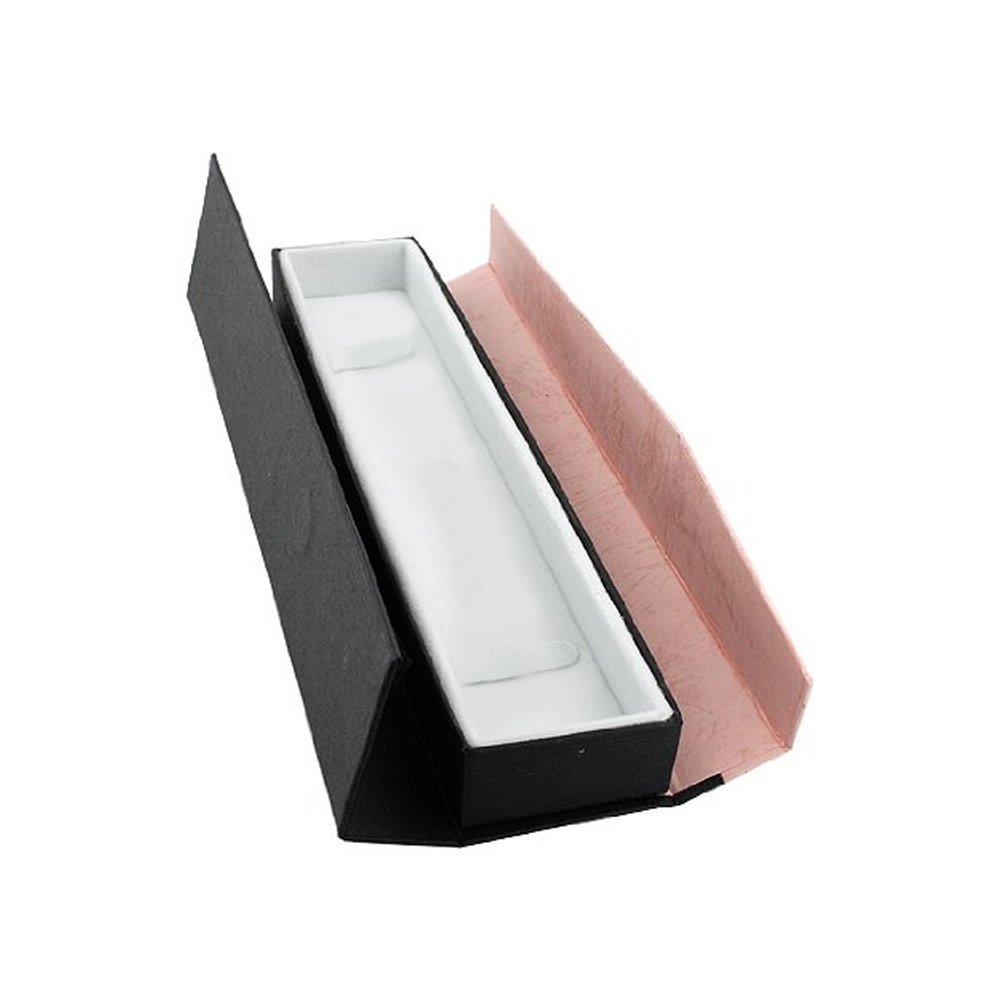 Elegant Black and Pink Jewelry Box for Bracelets - Perfect for Travel, Gifts & Home Storage Organization