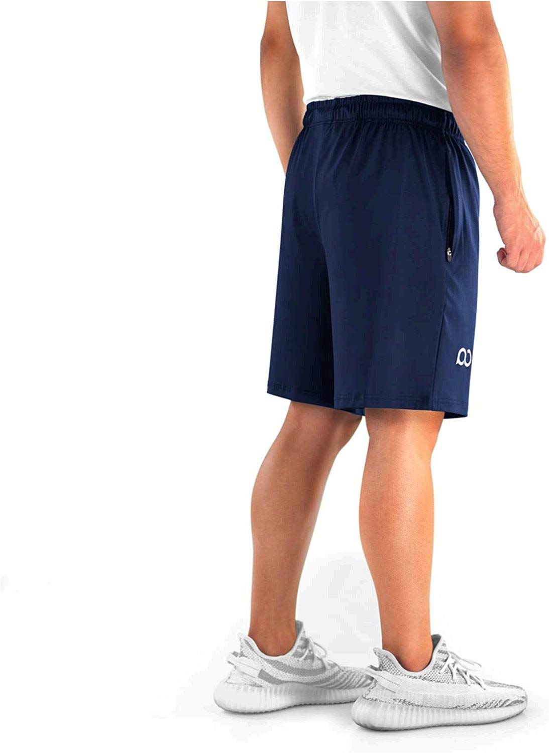 **Men's Gym Shorts with Zipper Pockets - Breathable Workout Running Shorts for Training & Jogging - Perfect for Gym, Running, and Outdoor Activities**