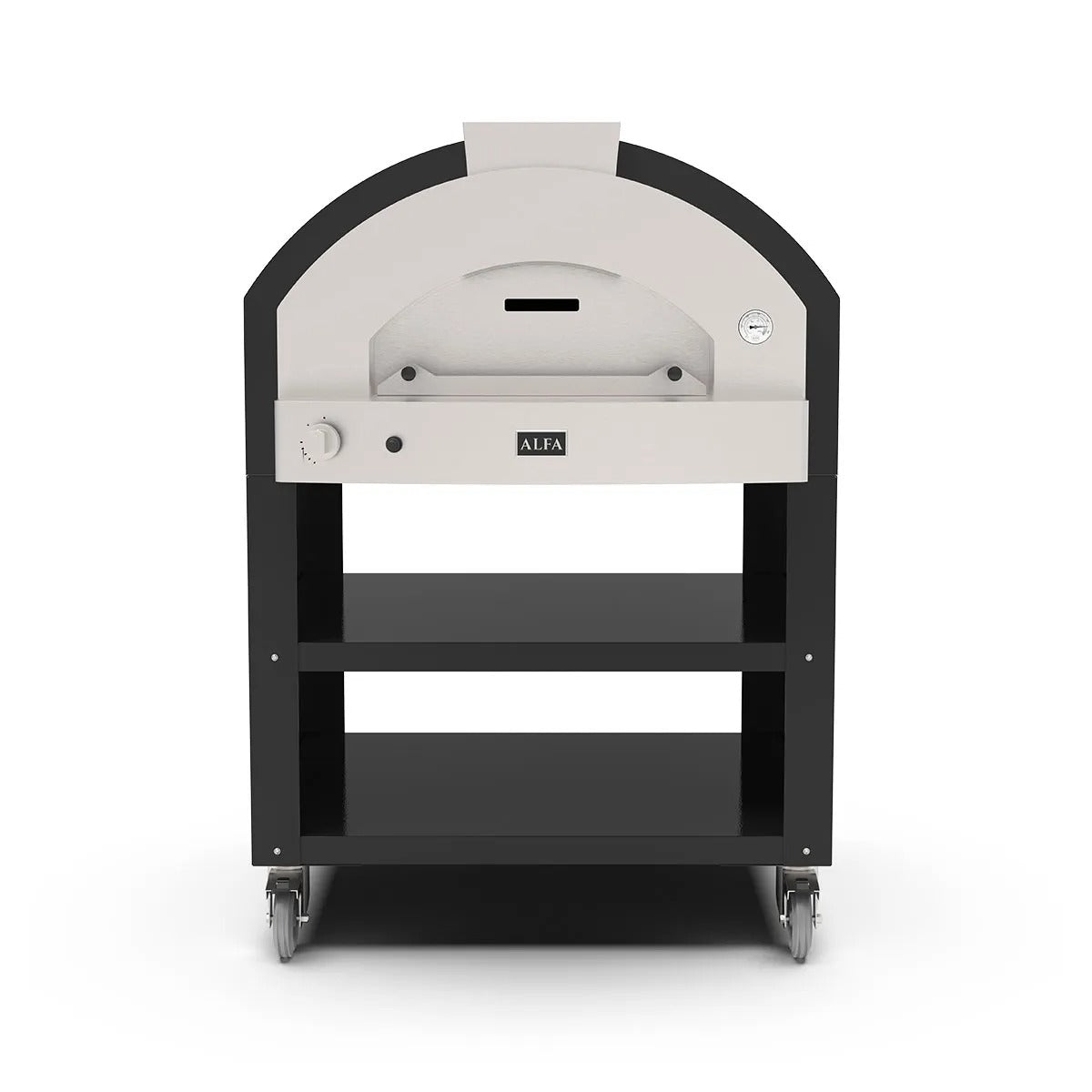 Alfa Professional QUICK 4 Pizze Gas & Wood Pizza Oven Q4P - Perfect for Outdoor Cooking, Backyard Parties & Authentic Italian Pizza Making