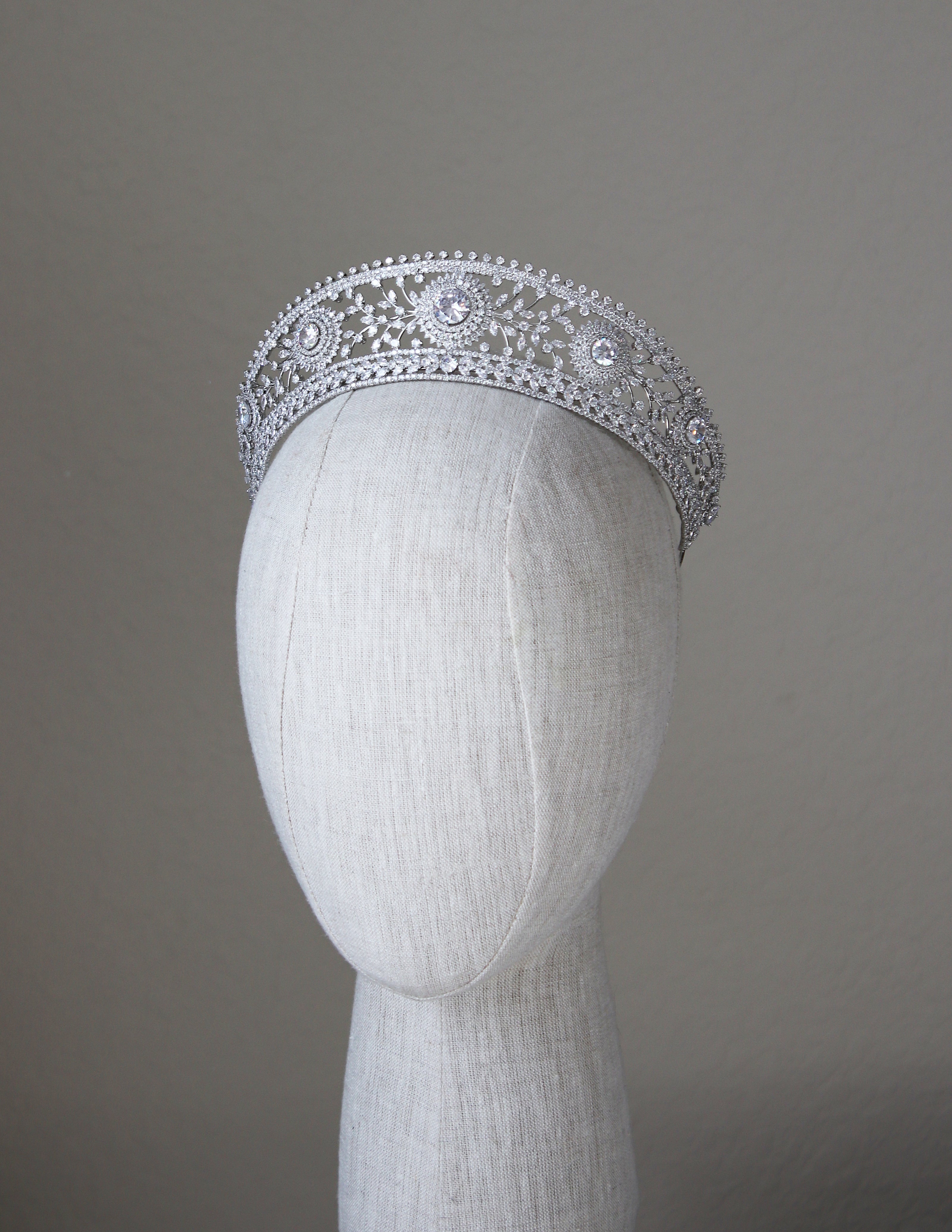 ANASTASIA Simulated Diamond Kokoshnik Tiara - Russian Style Crystal Bridal Headpiece for Weddings, Prom & Cosplay | Elegant Princess Crown for Special Occasions