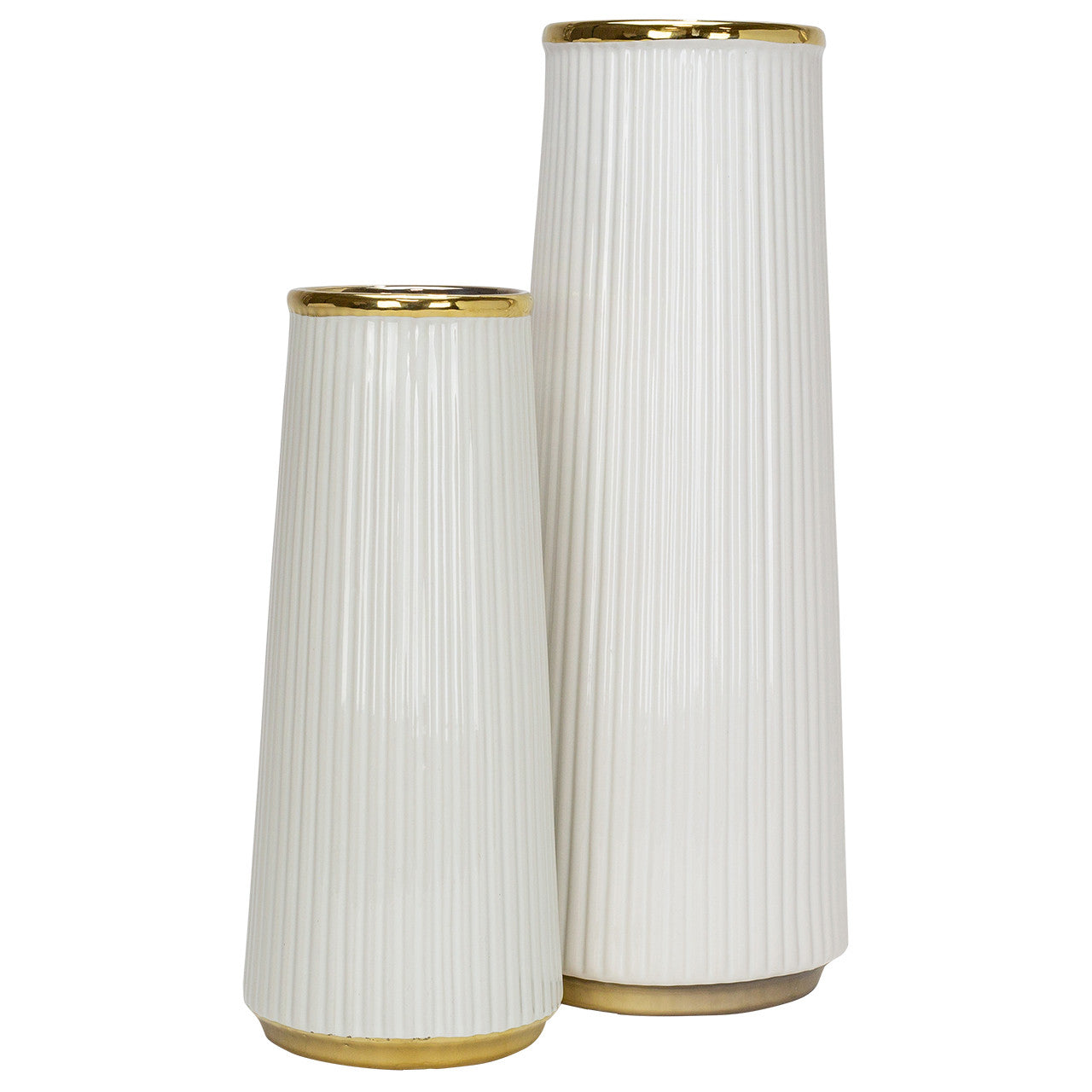 Elegant Caspian Glass Vases Set of 2 - Modern Home Decor for Living Room, Dining Table & Wedding Centerpieces
