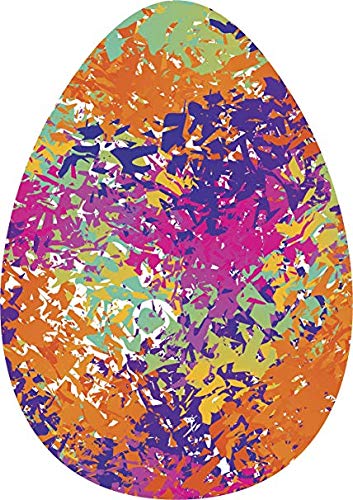EW Designs Magnetic Paint Splatter Rainbow Easter Egg Cartoon Vinyl Bumper Sticker - 12 Inch Tall Decorative Magnet for Cars, Fridges, Lockers & DIY Crafts