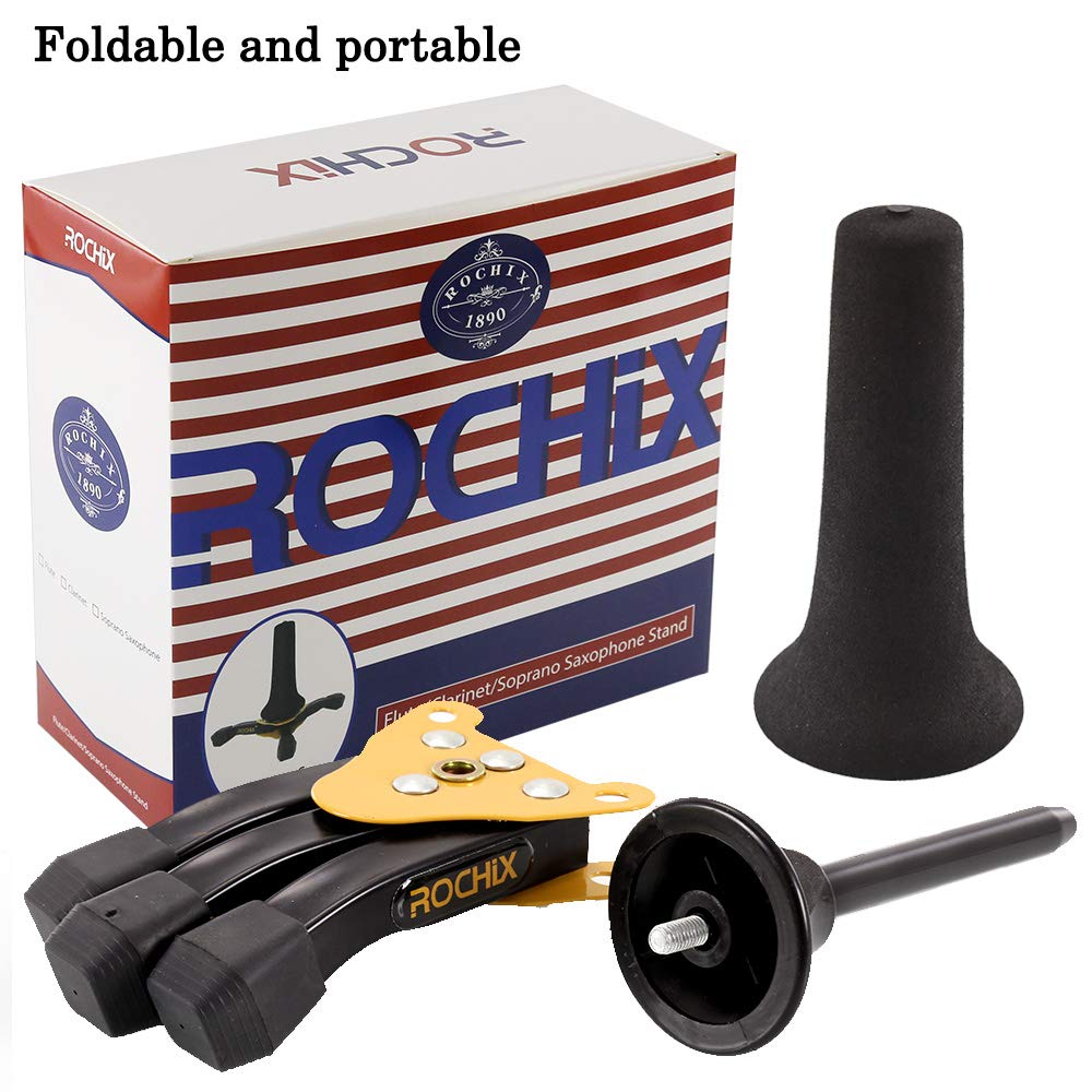 Foldable Portable Soprano Saxophone Stand - Lightweight Tripod Holder for Easy Storage & Travel | Perfect for Musicians, Bands & Music Classrooms
