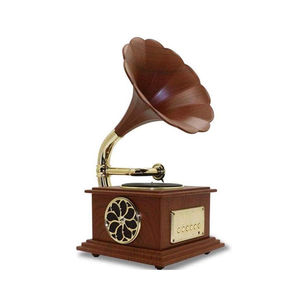 XCSCUK Vintage Bluetooth Record Player with 4.2 Wireless Technology - Retro Phonograph Turntable with Dynamic Stereo Speakers for Vinyl Lovers | Perfect for Home Decor, Gift Giving & Music Enthusiasts